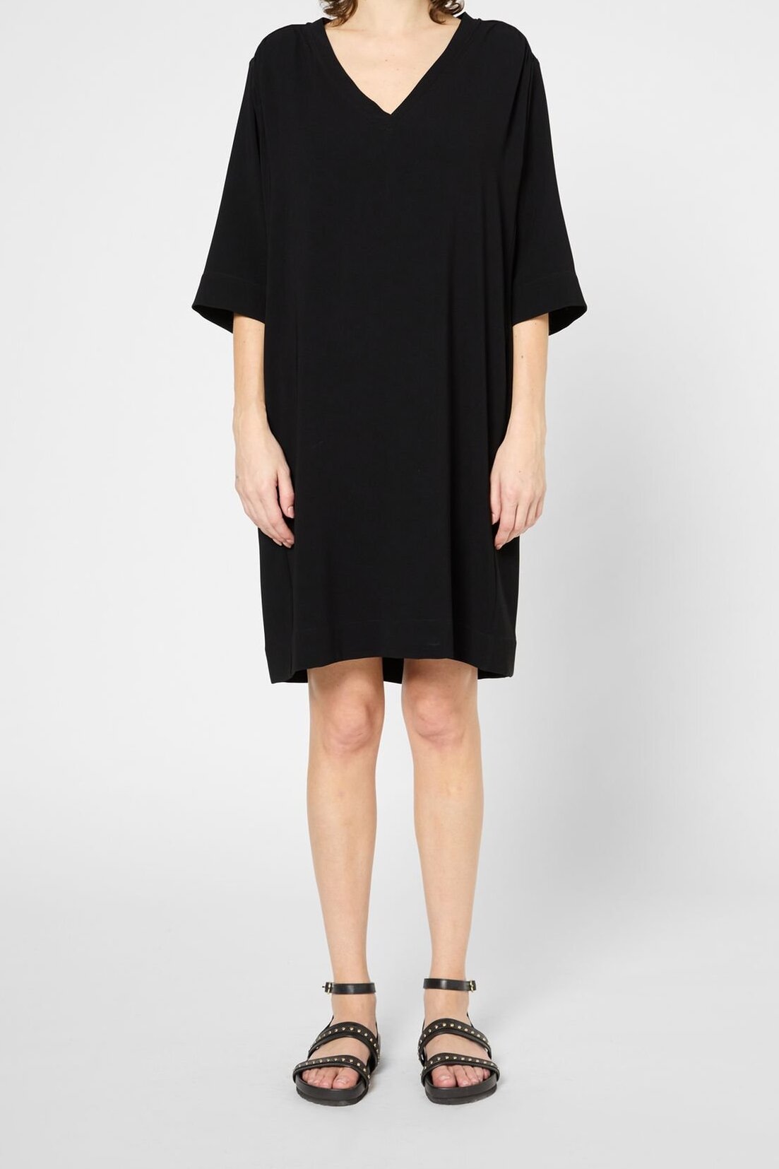 Robe courte et fluide à col V - PAULA Faume - seconde main