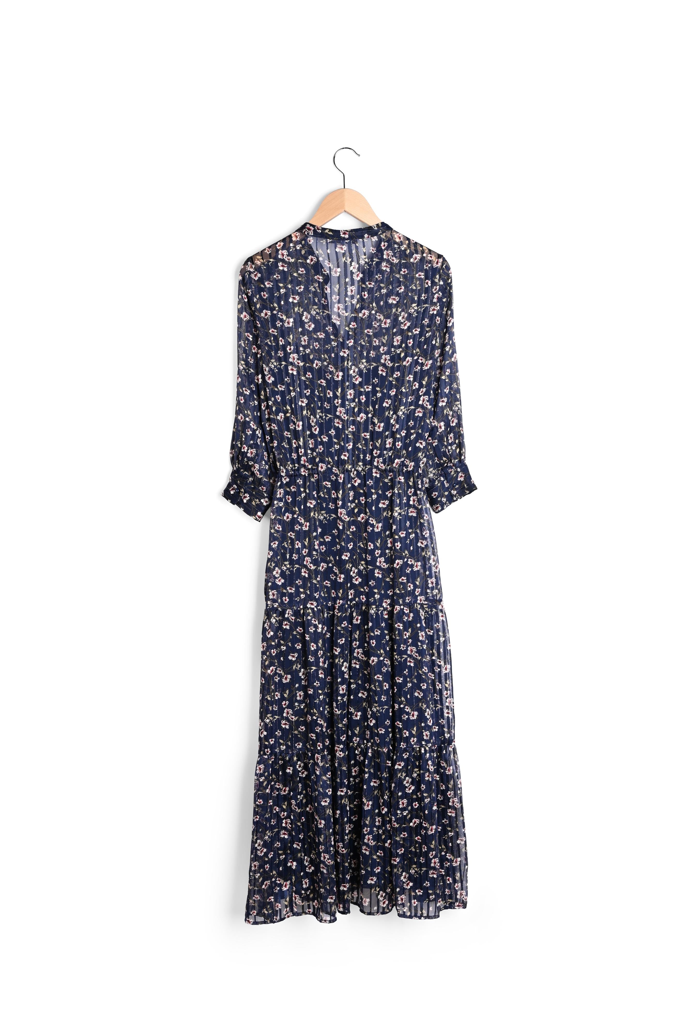 SANDY - Robe longue bohème à imprimé fleurs Faume - seconde main