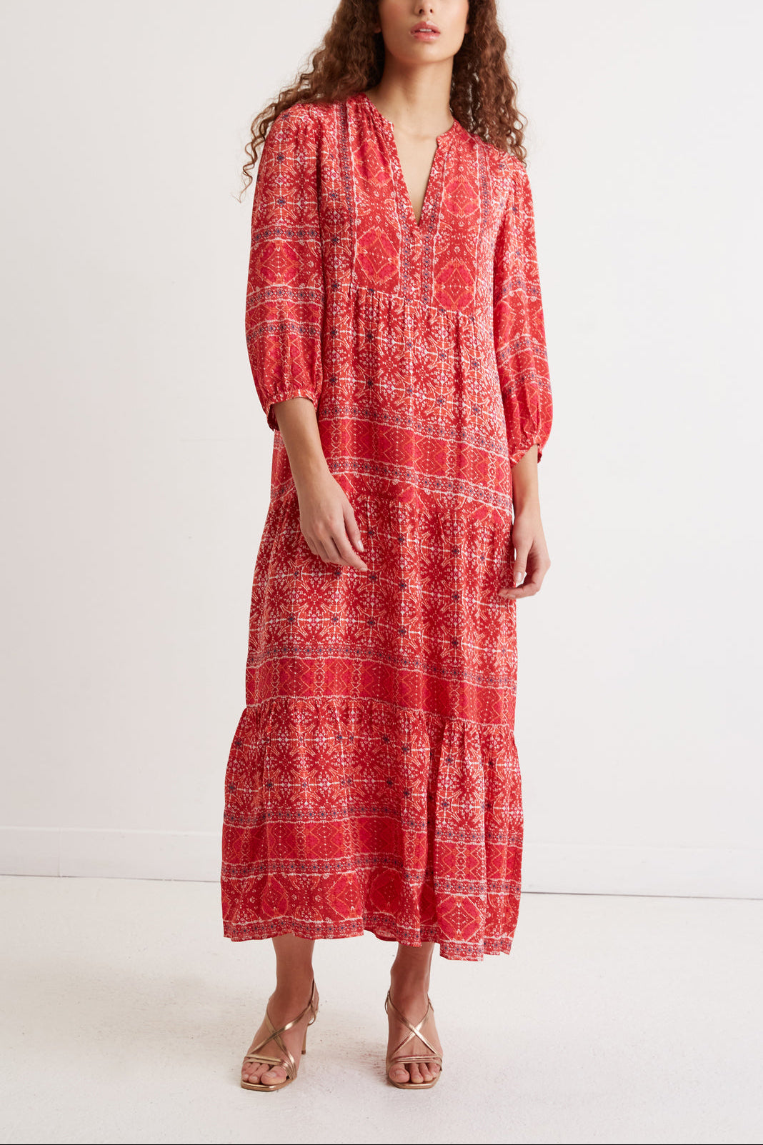 Robe longue motif ethnique - JALMAIN Faume - seconde main