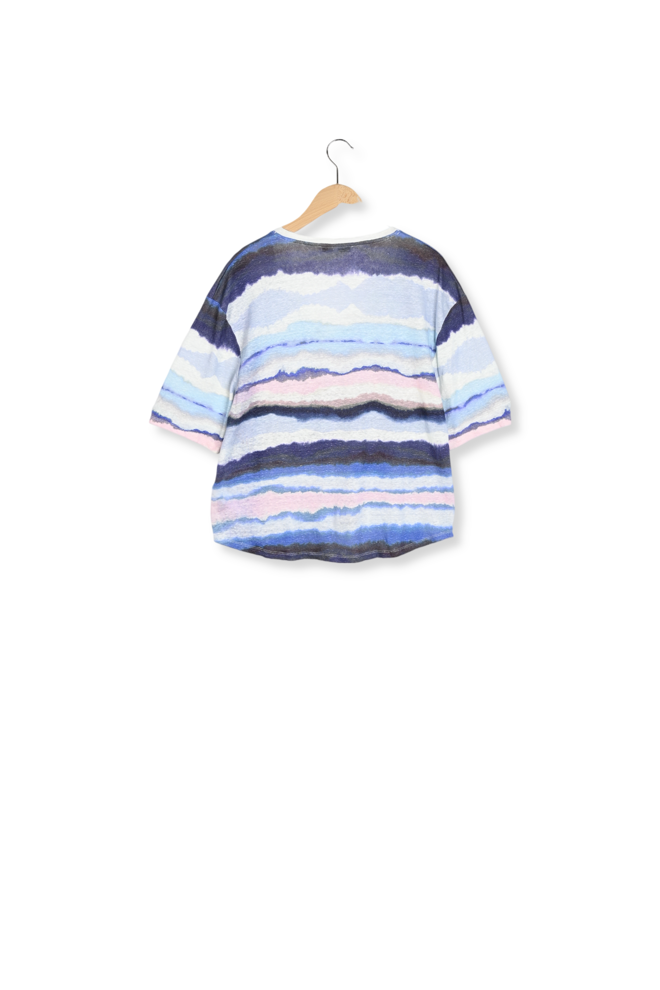 T-shirt V aquarelle en lin - MISIA Faume - seconde main
