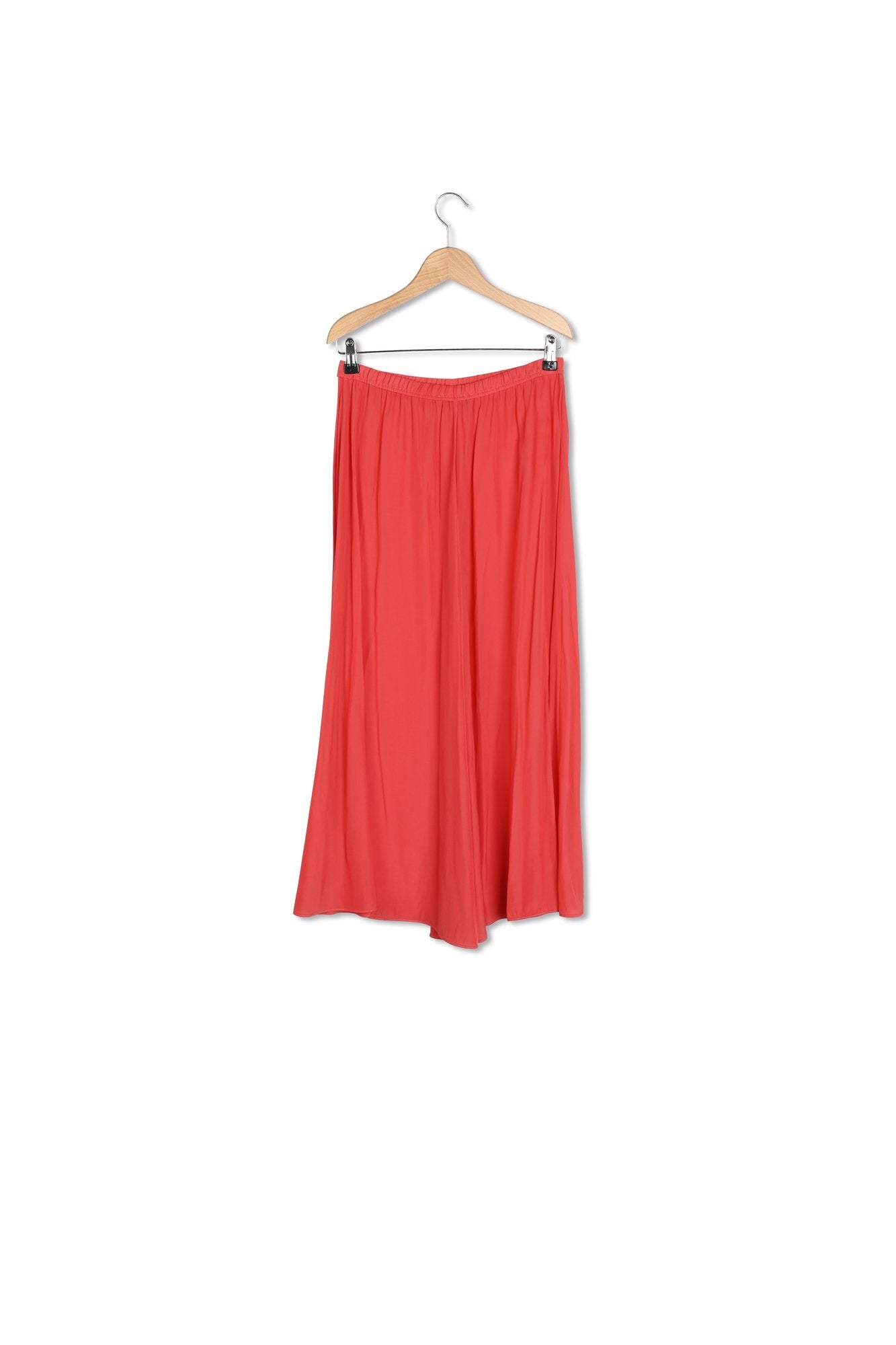 Jupe midi en satin plissé - DENISA Faume - seconde main