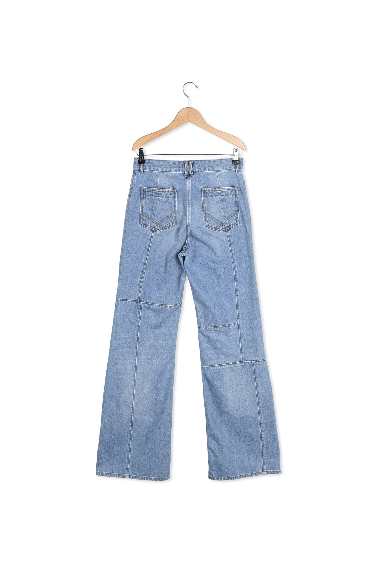 Jean flare à patchwork - EDENE Faume - seconde main