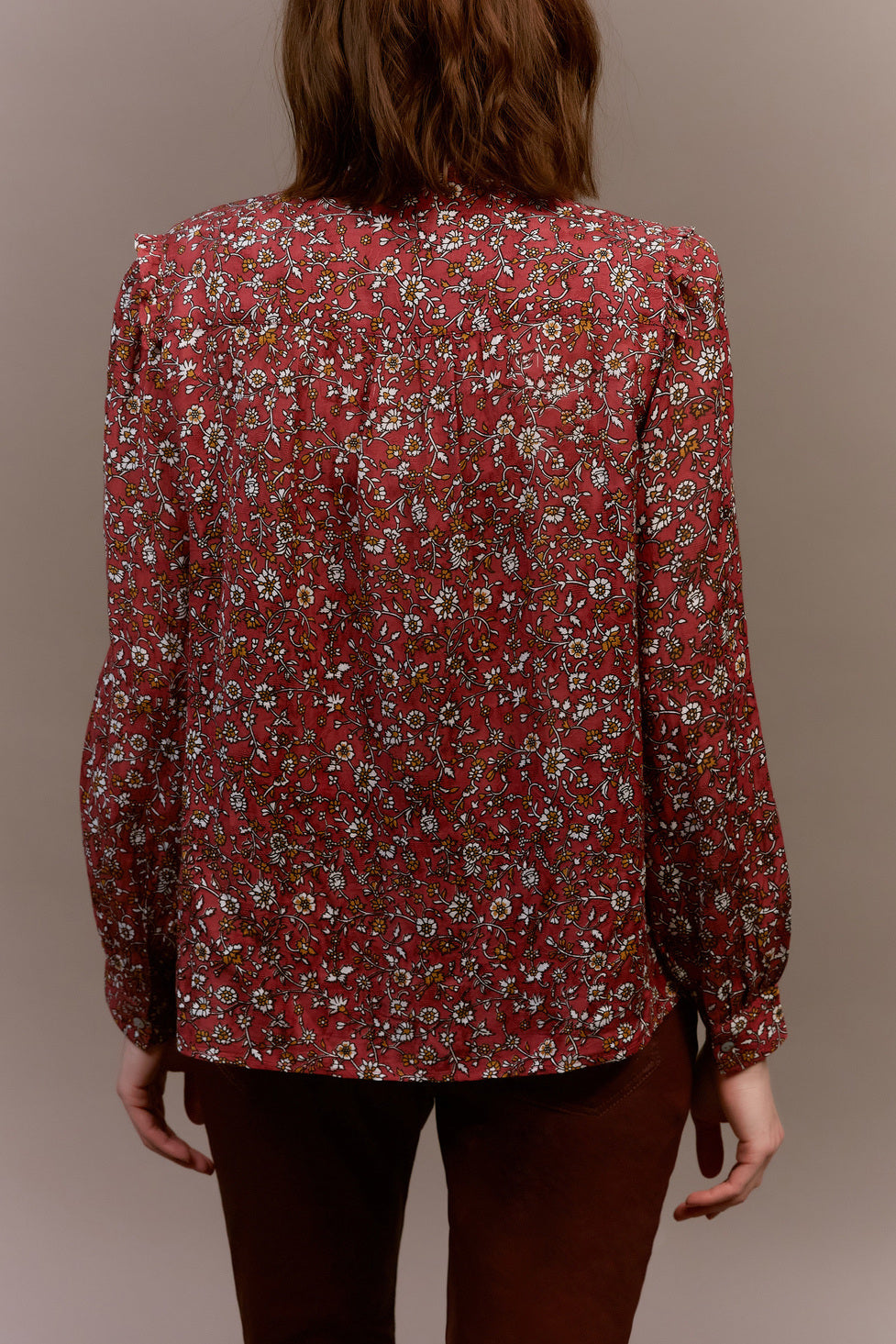 CASEY - Chemise fleurie et détails volantés Faume - seconde main