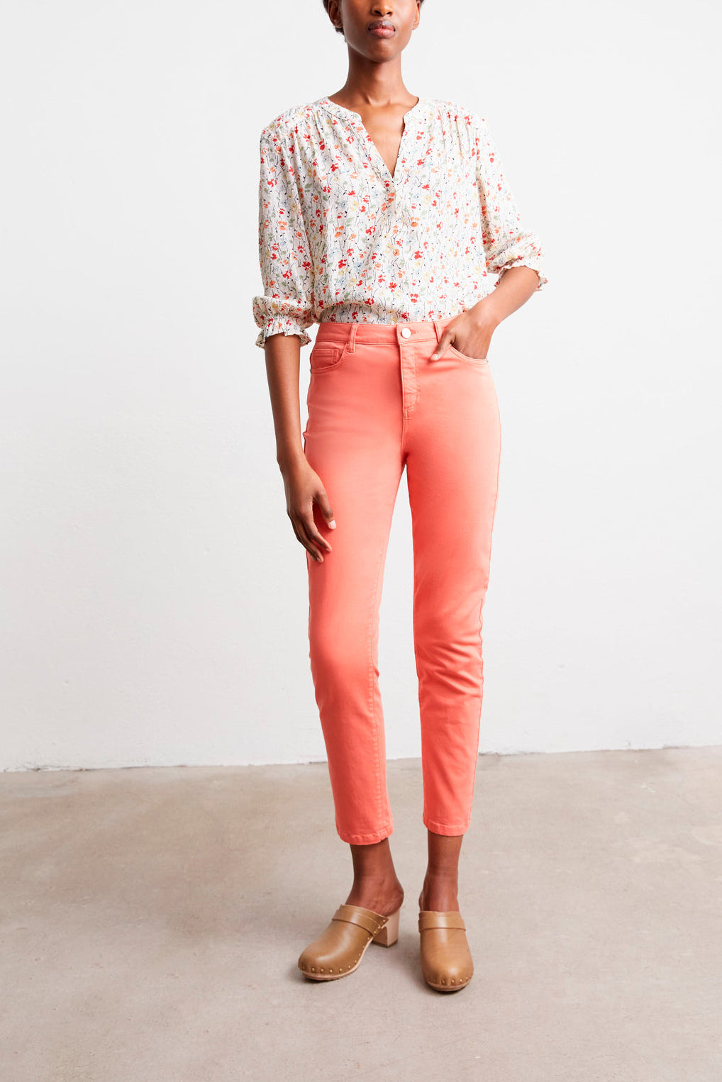 Pantalon droit coloré - ELIORE Faume - seconde main