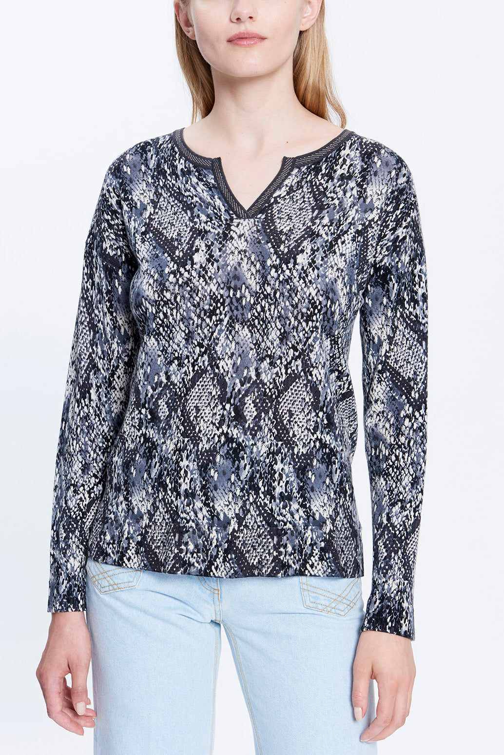 SLOAN - Pull tunisien à imprimé python Faume - seconde main