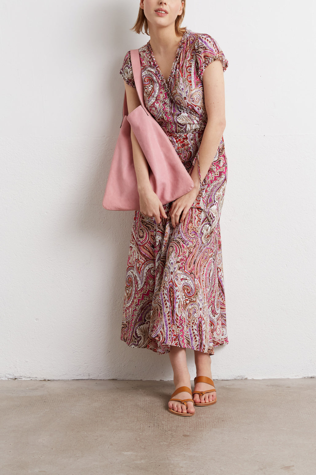 Robe longue portefeuille imprimée - JESSY Faume - seconde main