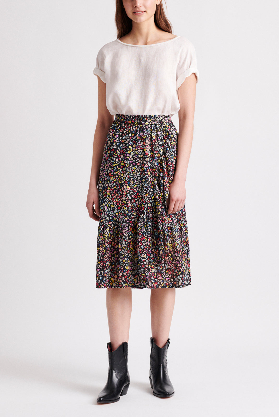 LICCIA - Jupe midi en jacquard imprimé Faume - seconde main