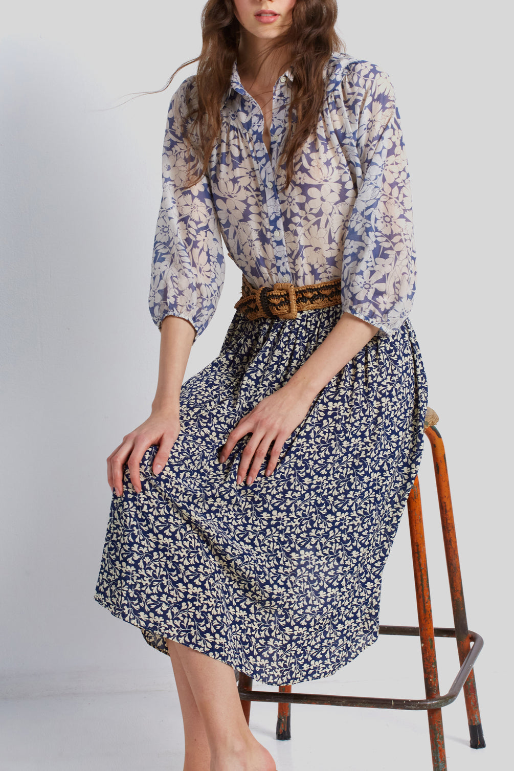 Jupe à motif allover - BIANKA Faume - seconde main