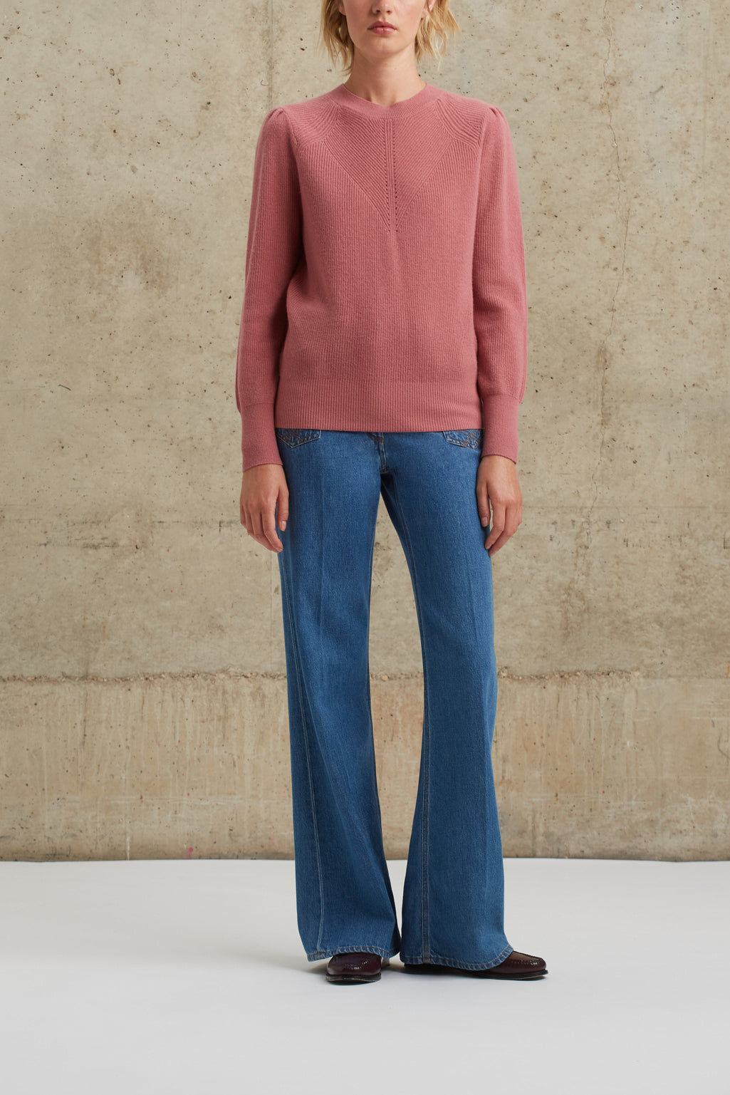 Pull féminin en laine cotelée - LEWIS Faume - seconde main