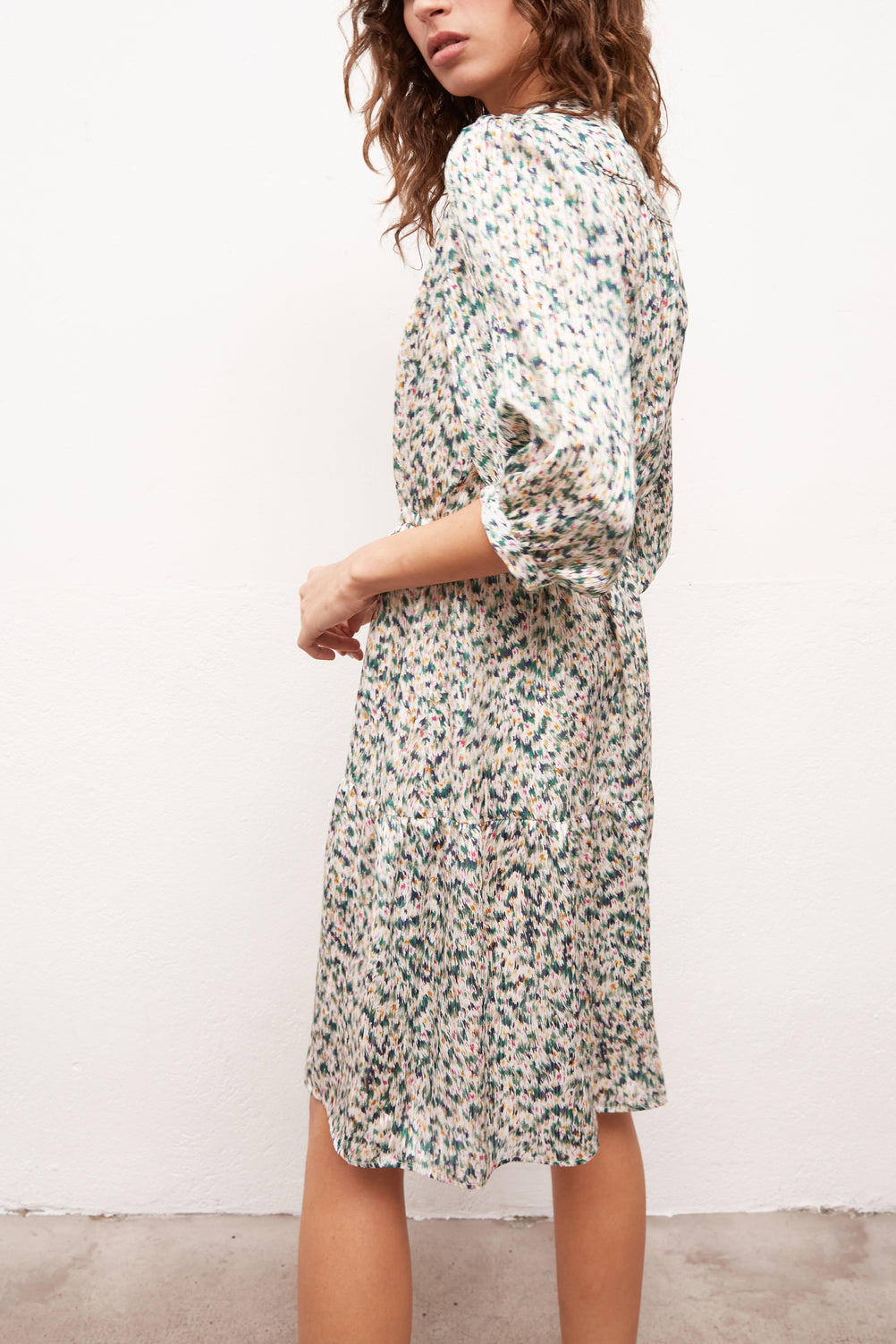 SUN - Robe courte nouée à imprimé fantaisie Faume - seconde main