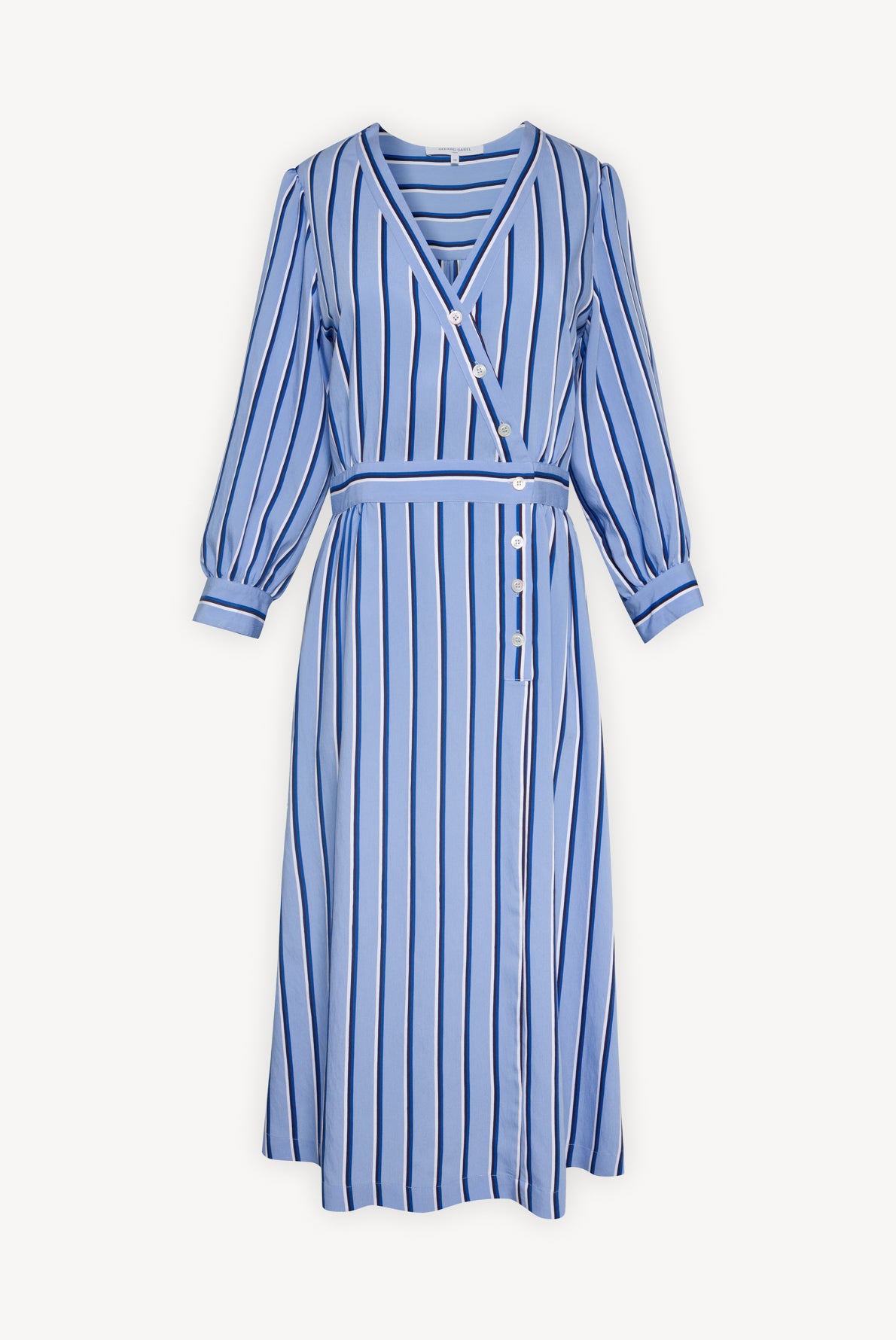 SANDY - Robe midi à rayures Faume - seconde main