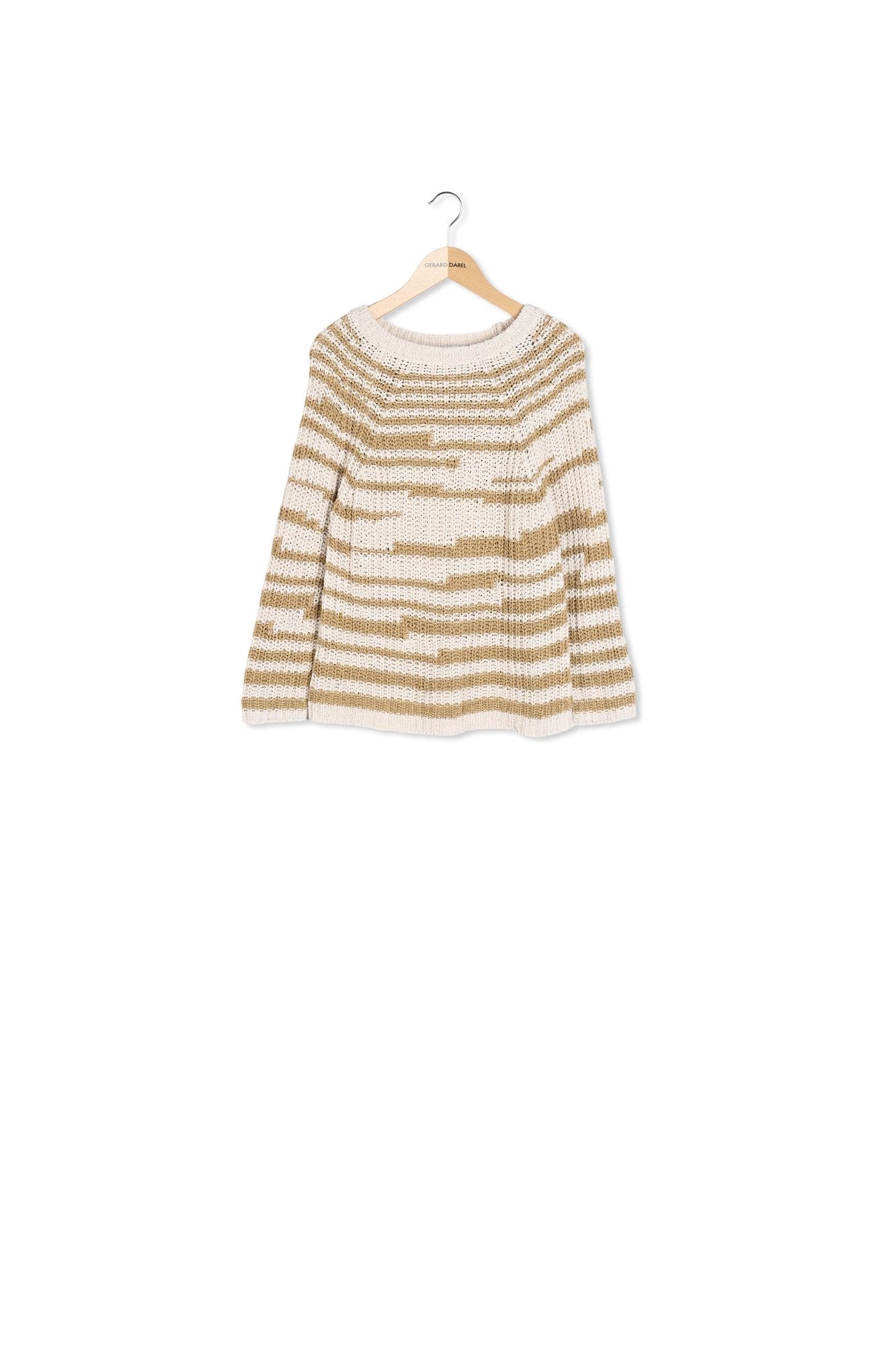 EDY - Pull en coton bicolore Faume - seconde main