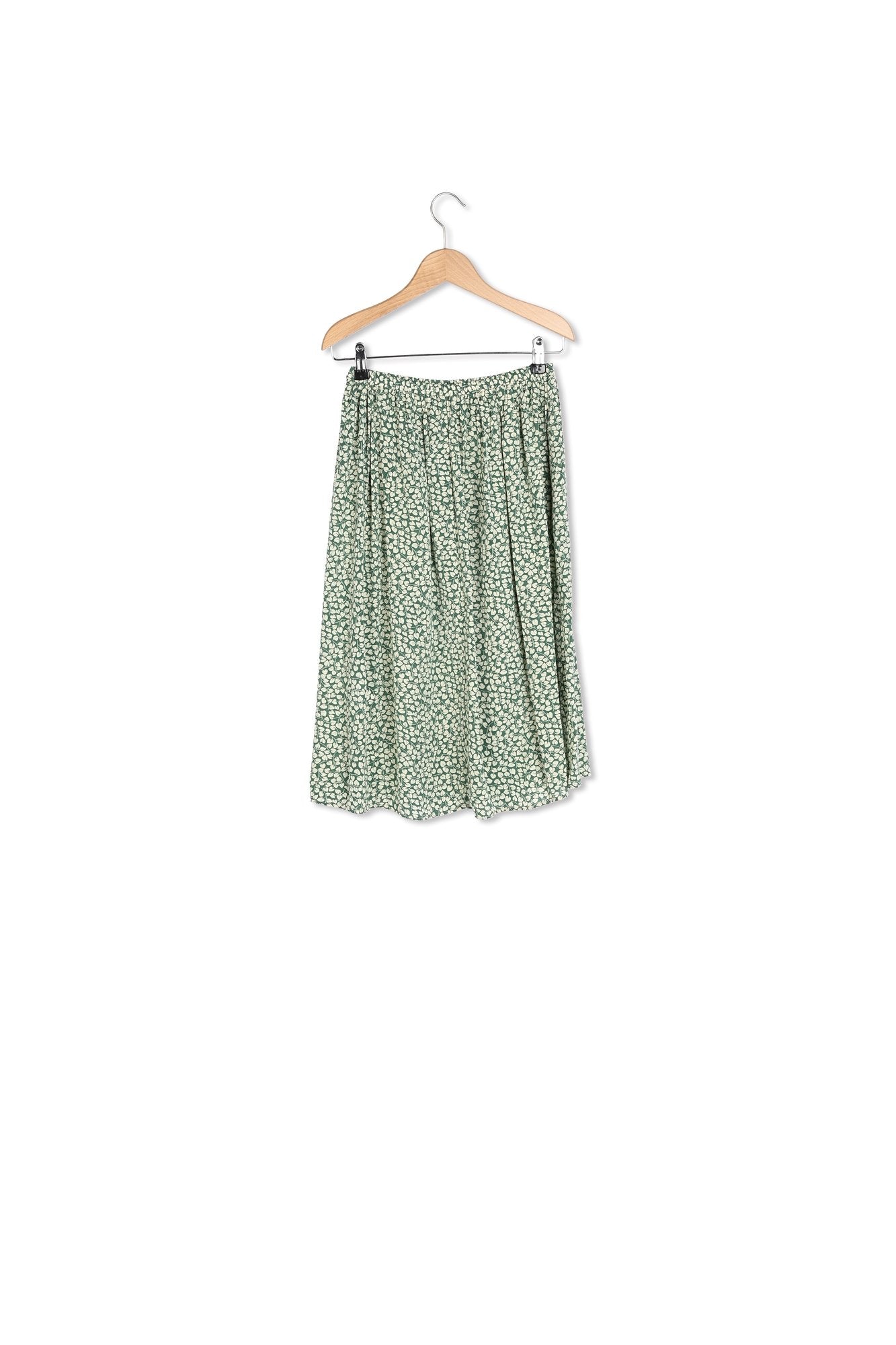 Jupe verte fluide à petites fleurs Faume - seconde main