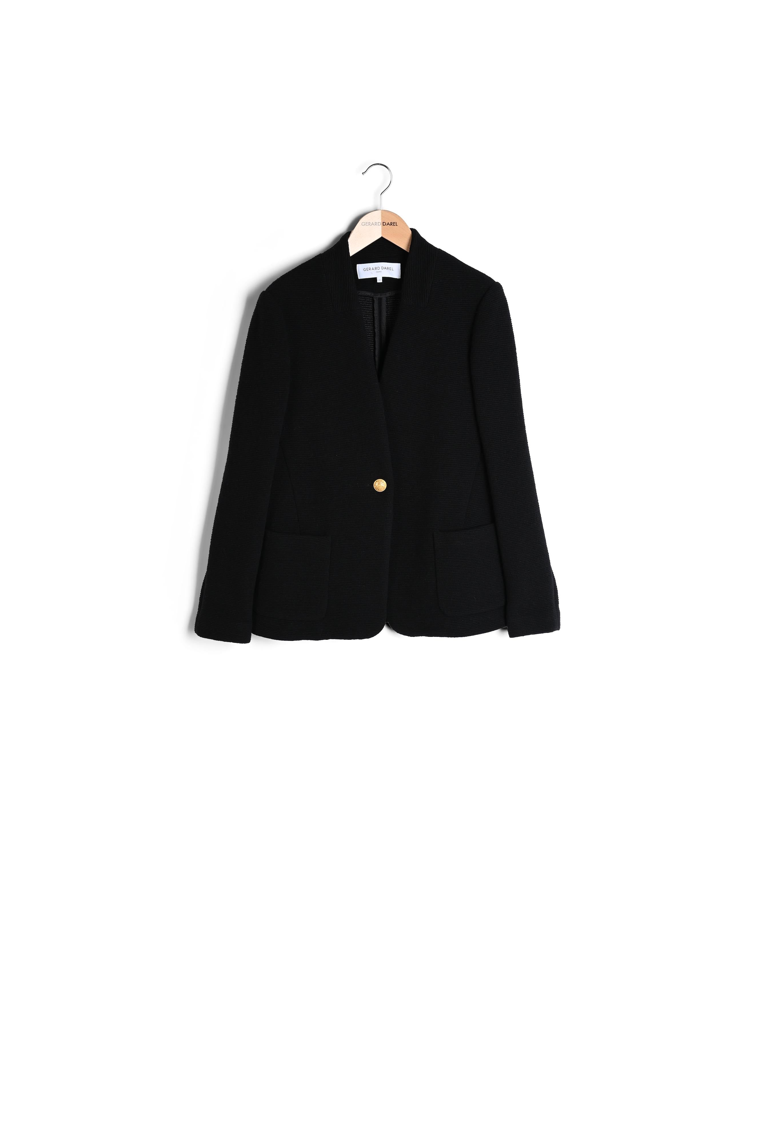 VICTOR - Veste en laine sans col Faume - seconde main