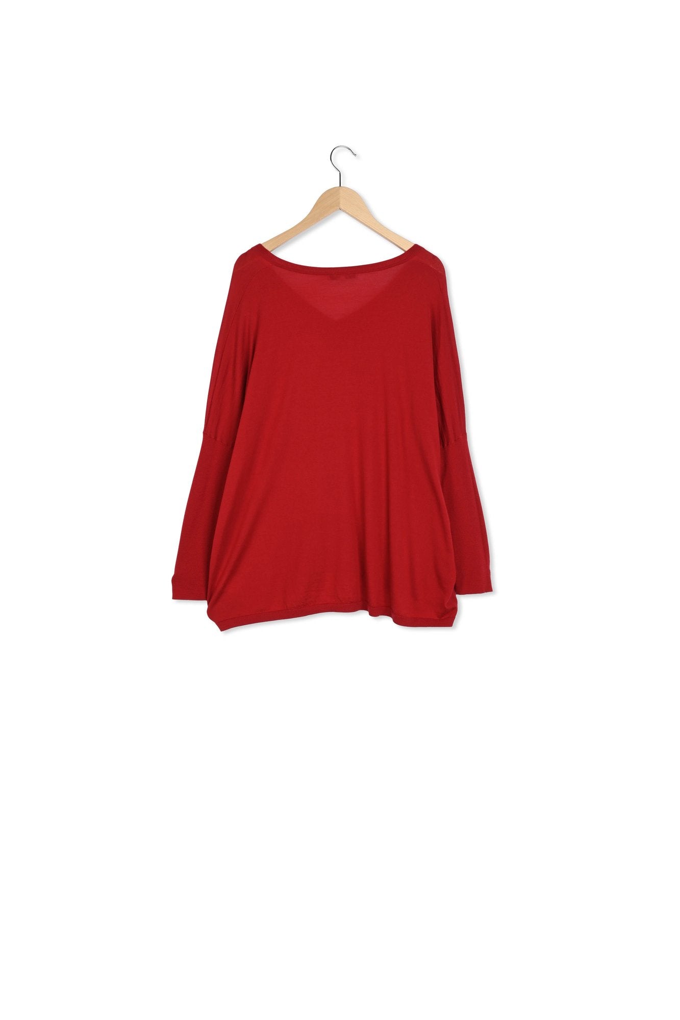 SALY  - Pull V oversize en laine fine Faume - seconde main