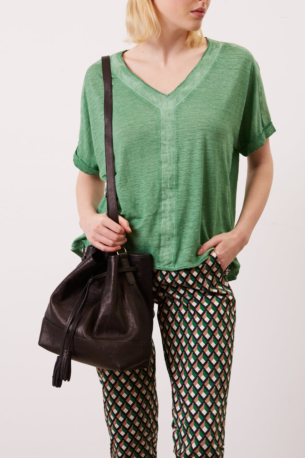 T-Shirt oversize en lin - AGATHA Faume - seconde main