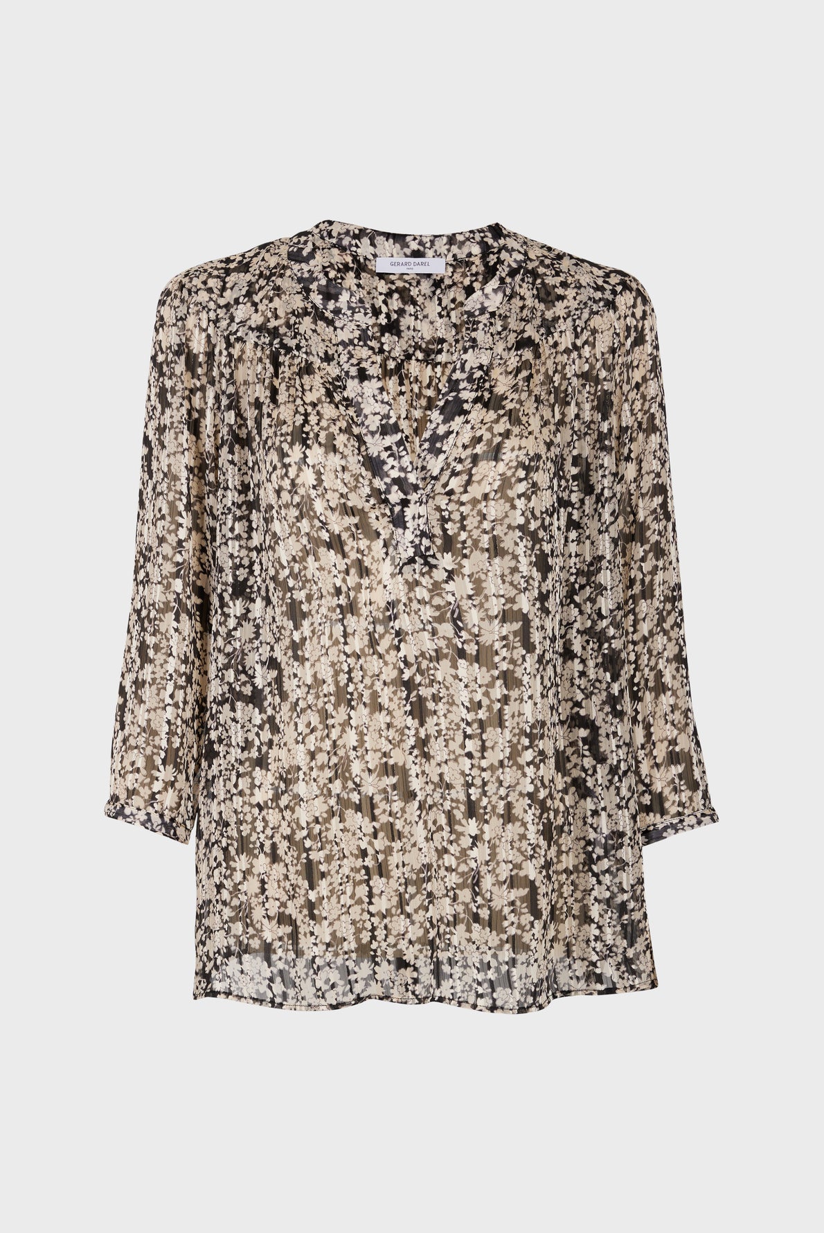 Blouse en mousseline à fleurs - COCO Faume - seconde main