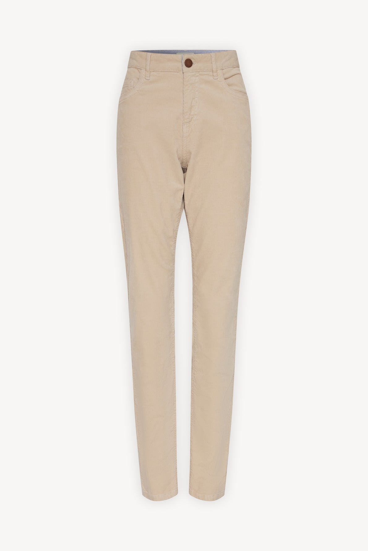 Pantalon droit en velours côtelé - EMMILY Faume - seconde main