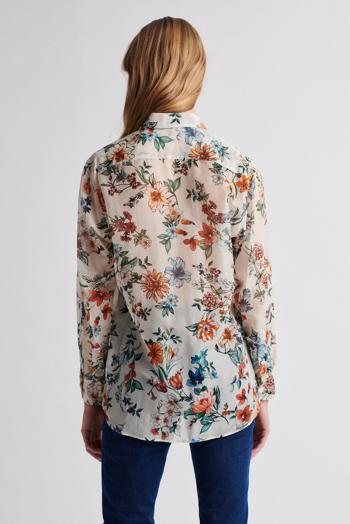 NESSA - Chemise fluide à imprimé floral Faume - seconde main