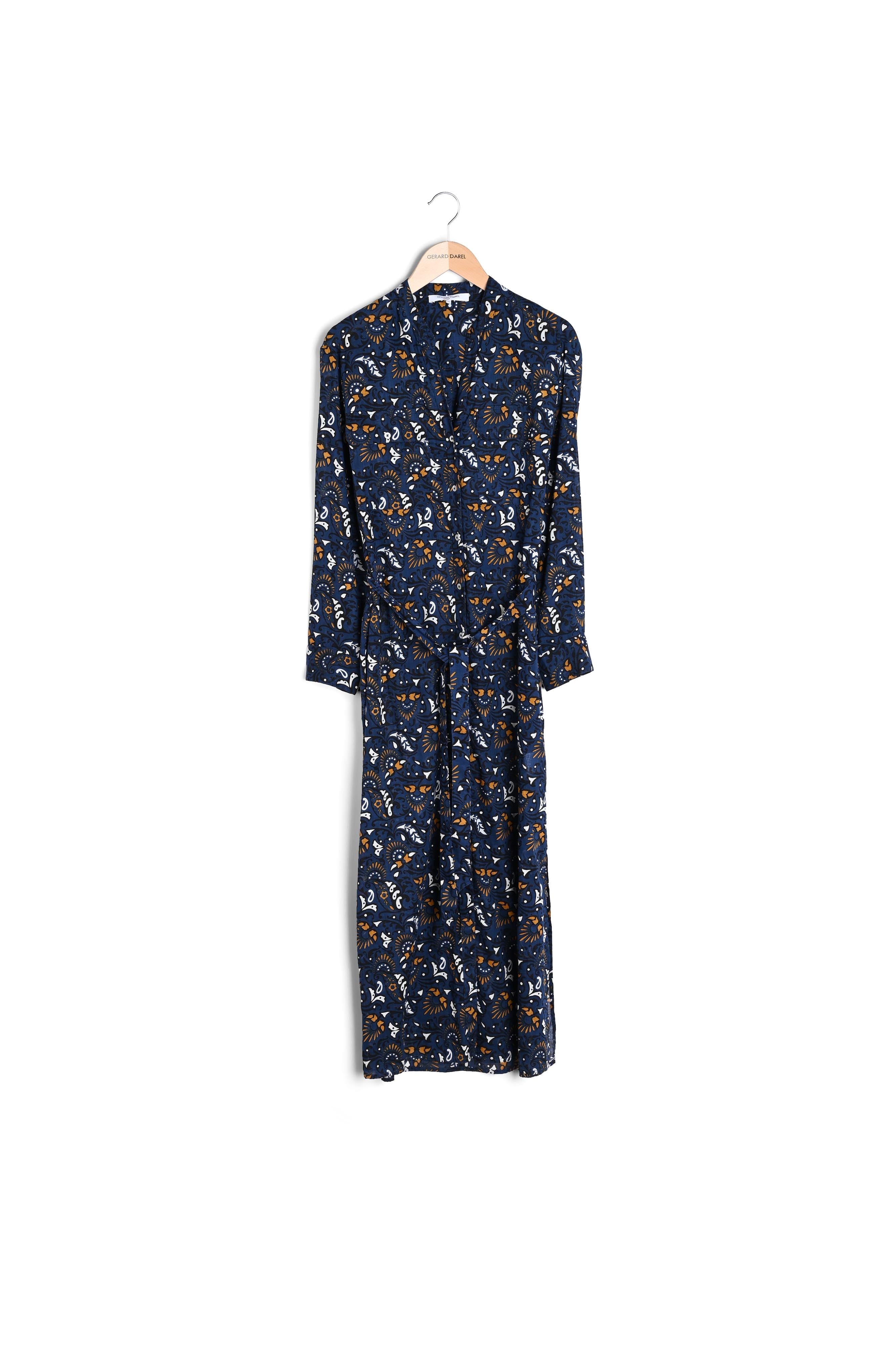 SELIA - Robe-chemise longue façon tunique en coton Faume - seconde main