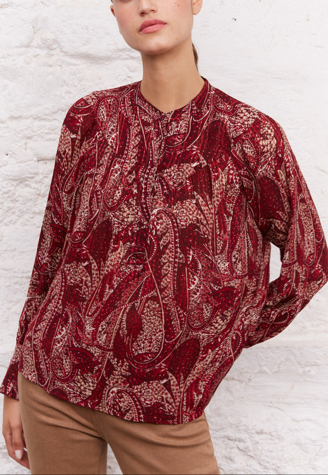 Blouse fluide à imprimé cachemire - CAMILL Faume - seconde main