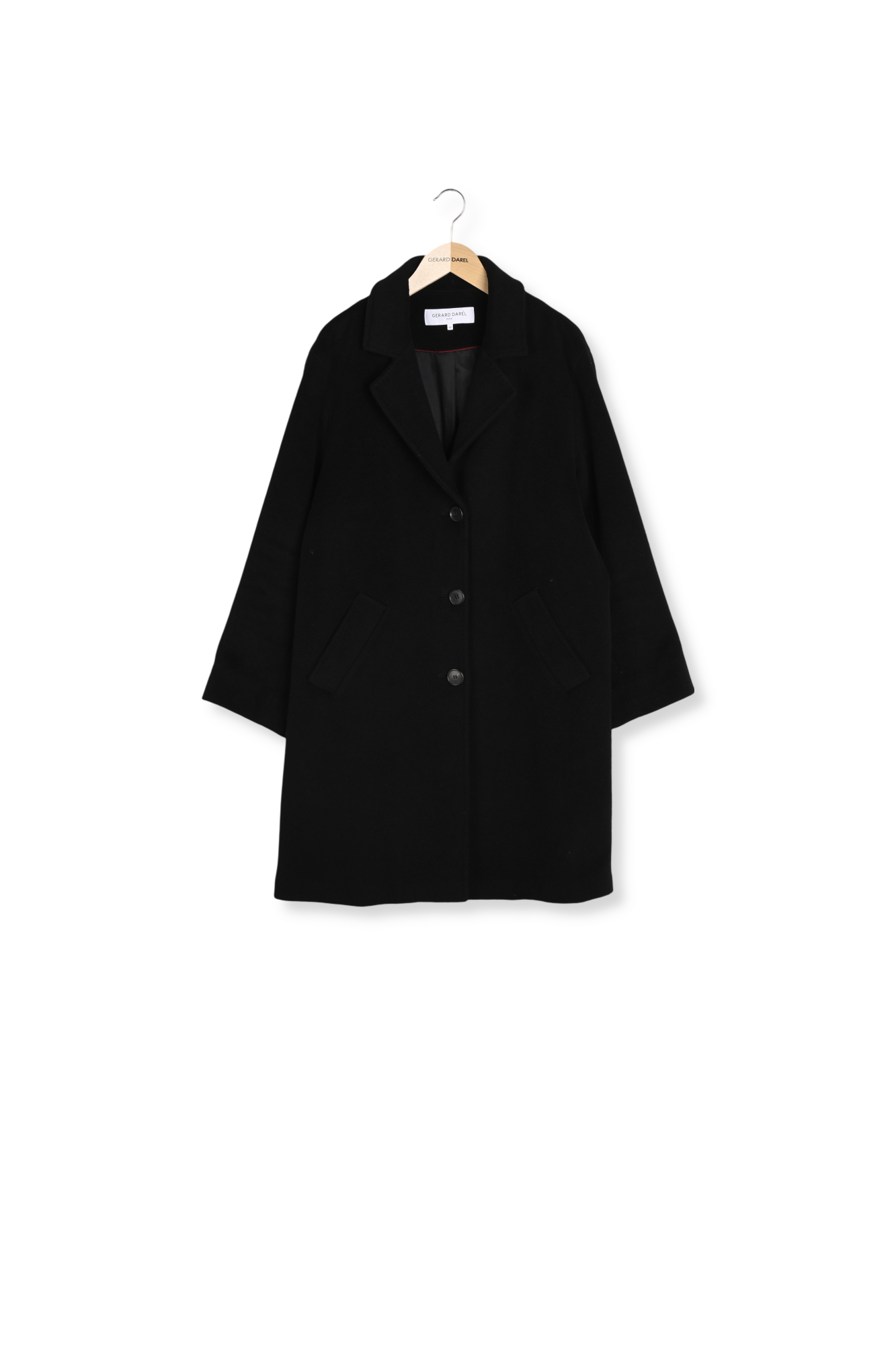 Manteau droit en drap de laine mélangée - SIMONA Faume - seconde main