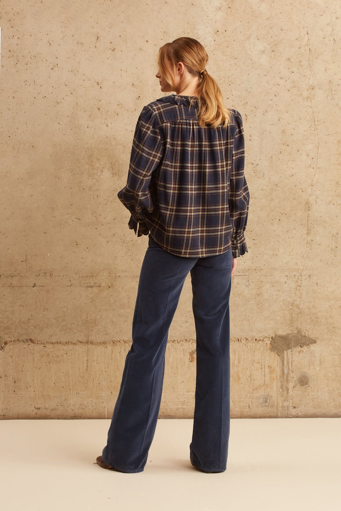 Chemise à carreaux à volants - CLAIRE Faume - seconde main