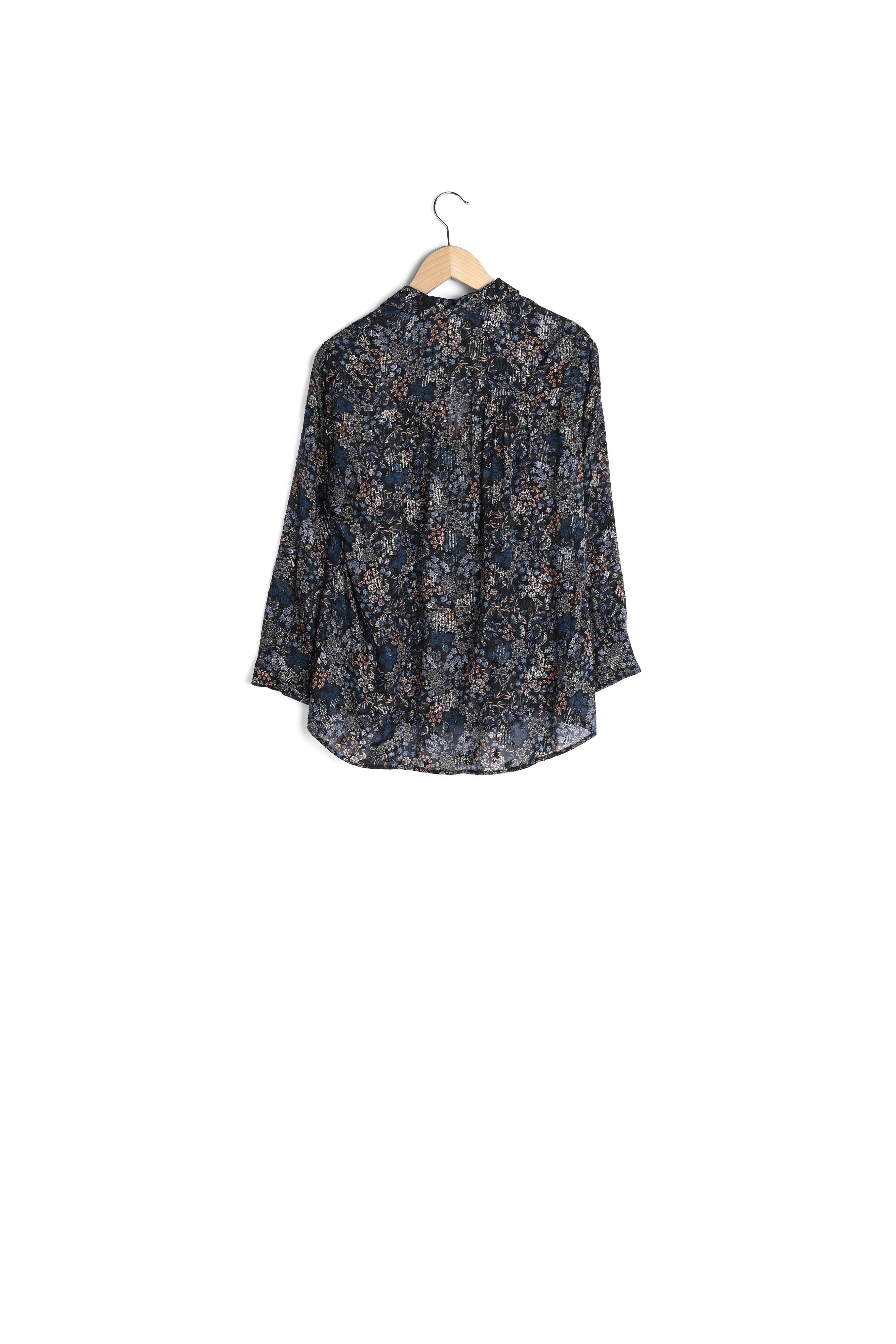 Anastasia - Blouse à imprimé floral avec Lurex Faume - seconde main