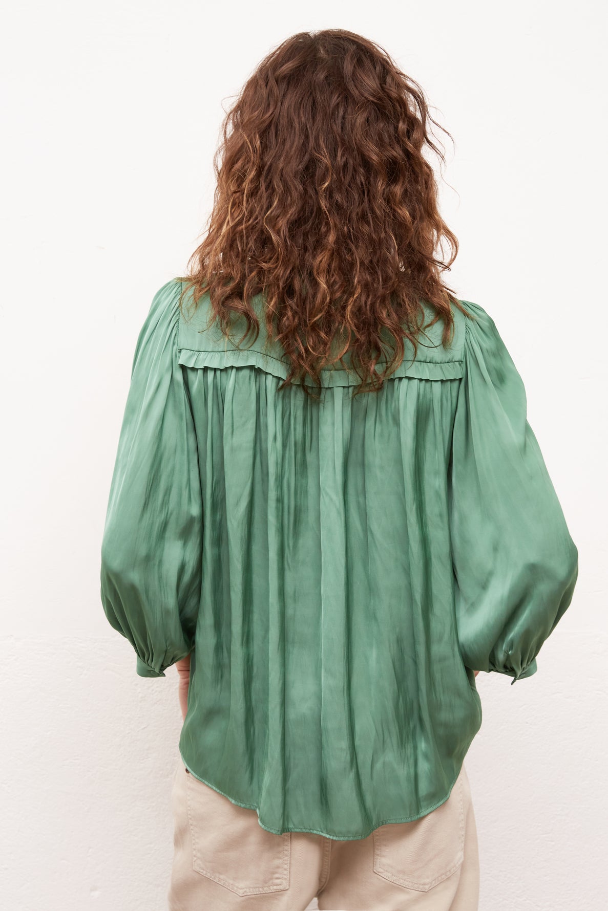 Blouse volantée à smocks Faume - seconde main