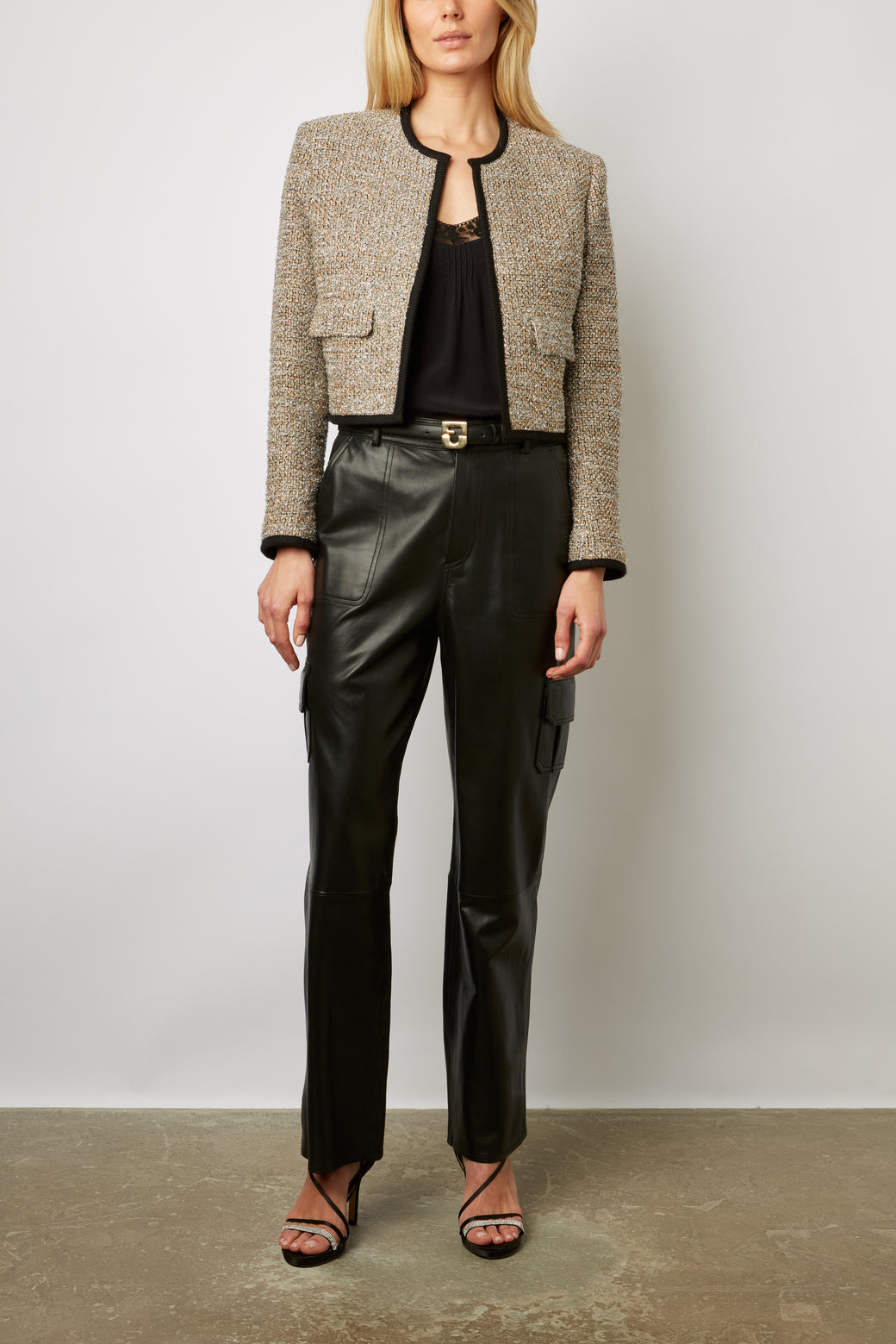 Veste courte en tweed et lurex - NEIGE Faume - seconde main