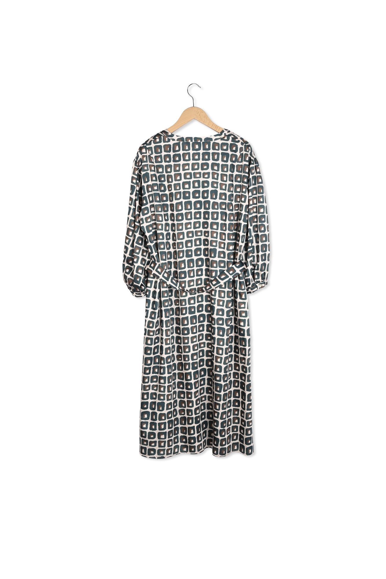 Robe midi à imprimé géométrique - PIETRA Faume - seconde main