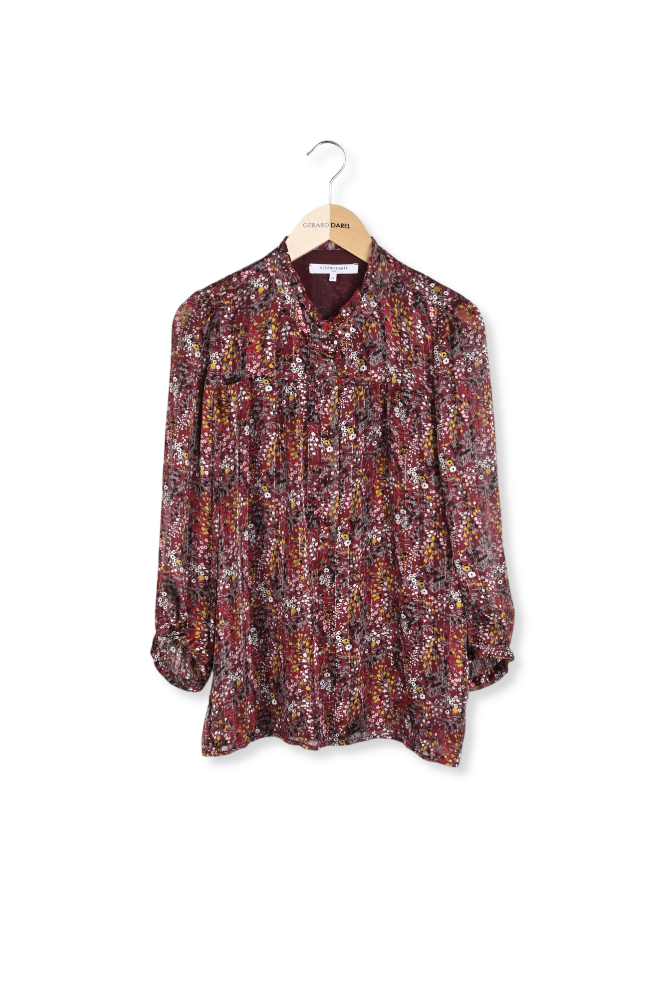 Blouse légère à l'imprimé et fils Lurex - CAMELLIA Faume - seconde main