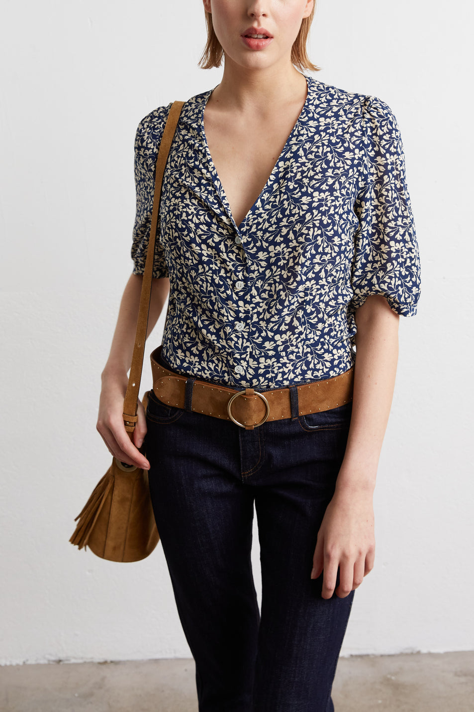 Chemisier à motif floral - CARA Faume - seconde main