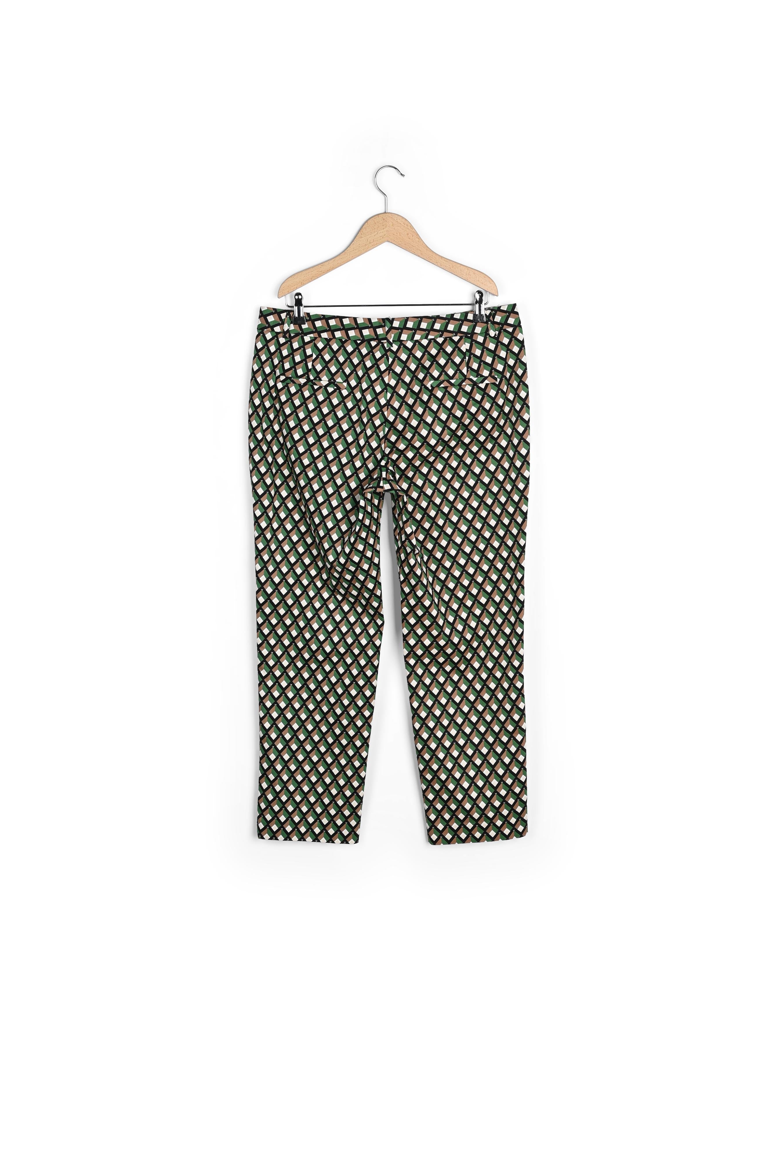 Pantalon en coton imprimé losanges- ELIESS Faume - seconde main