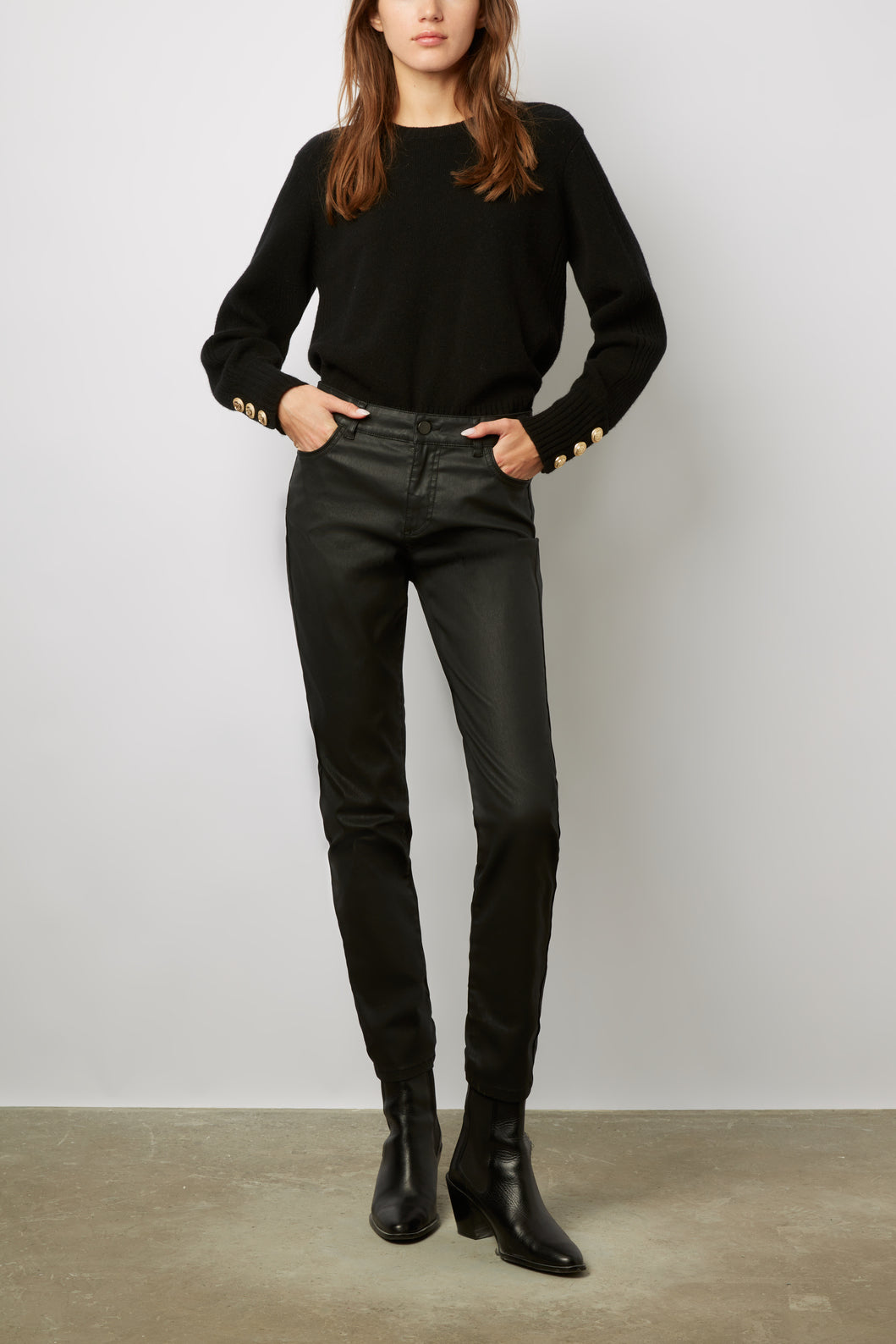 Jean slim en coton enduit - ELANA Faume - seconde main