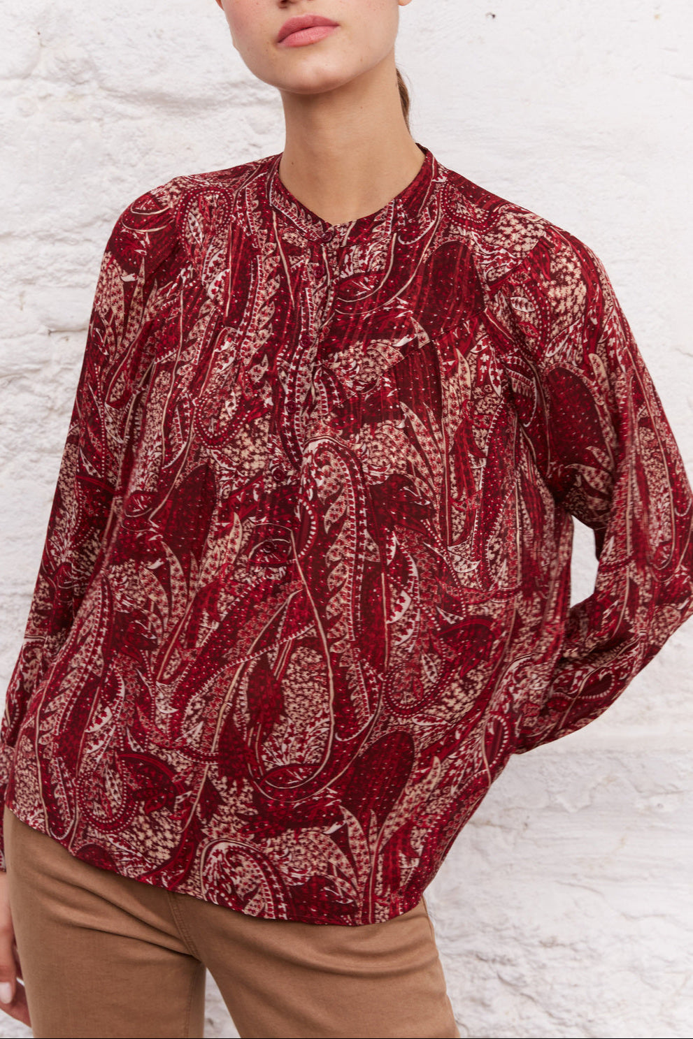 Blouse fluide à imprimé cachemire - CAMILL Faume - seconde main