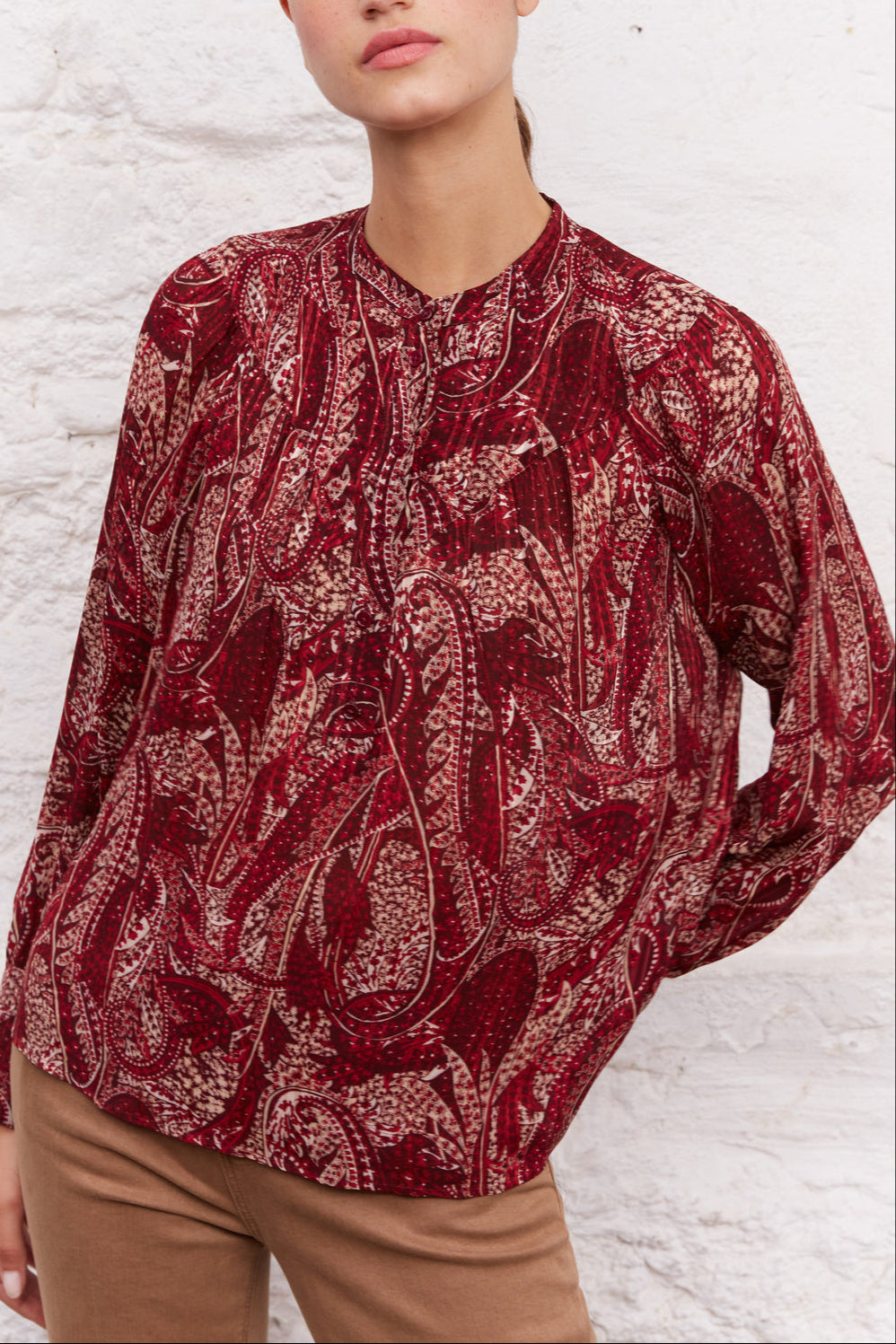 Blouse fluide à imprimé cachemire - CAMILL Faume - seconde main