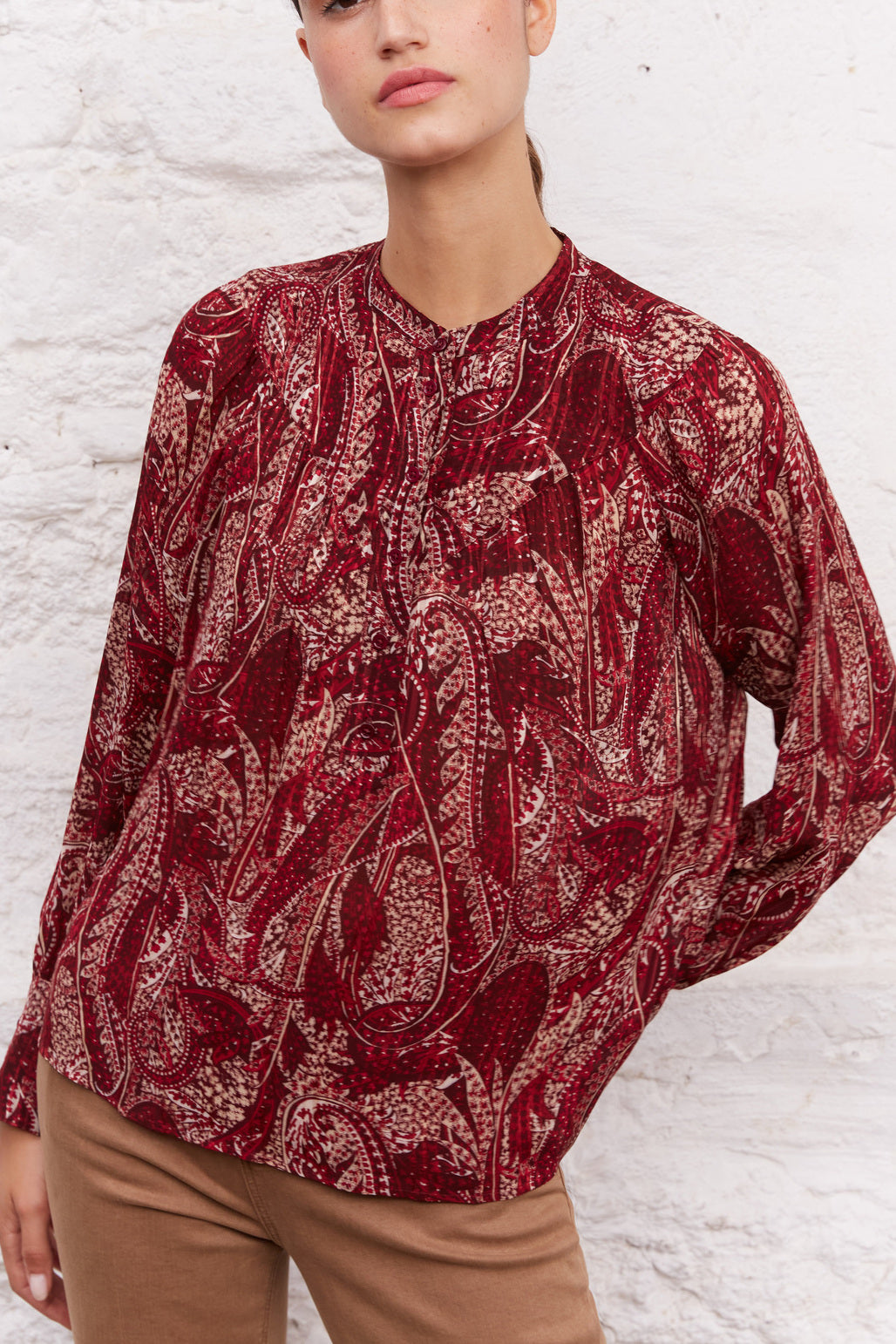 Blouse fluide à imprimé cachemire - CAMILL Faume - seconde main