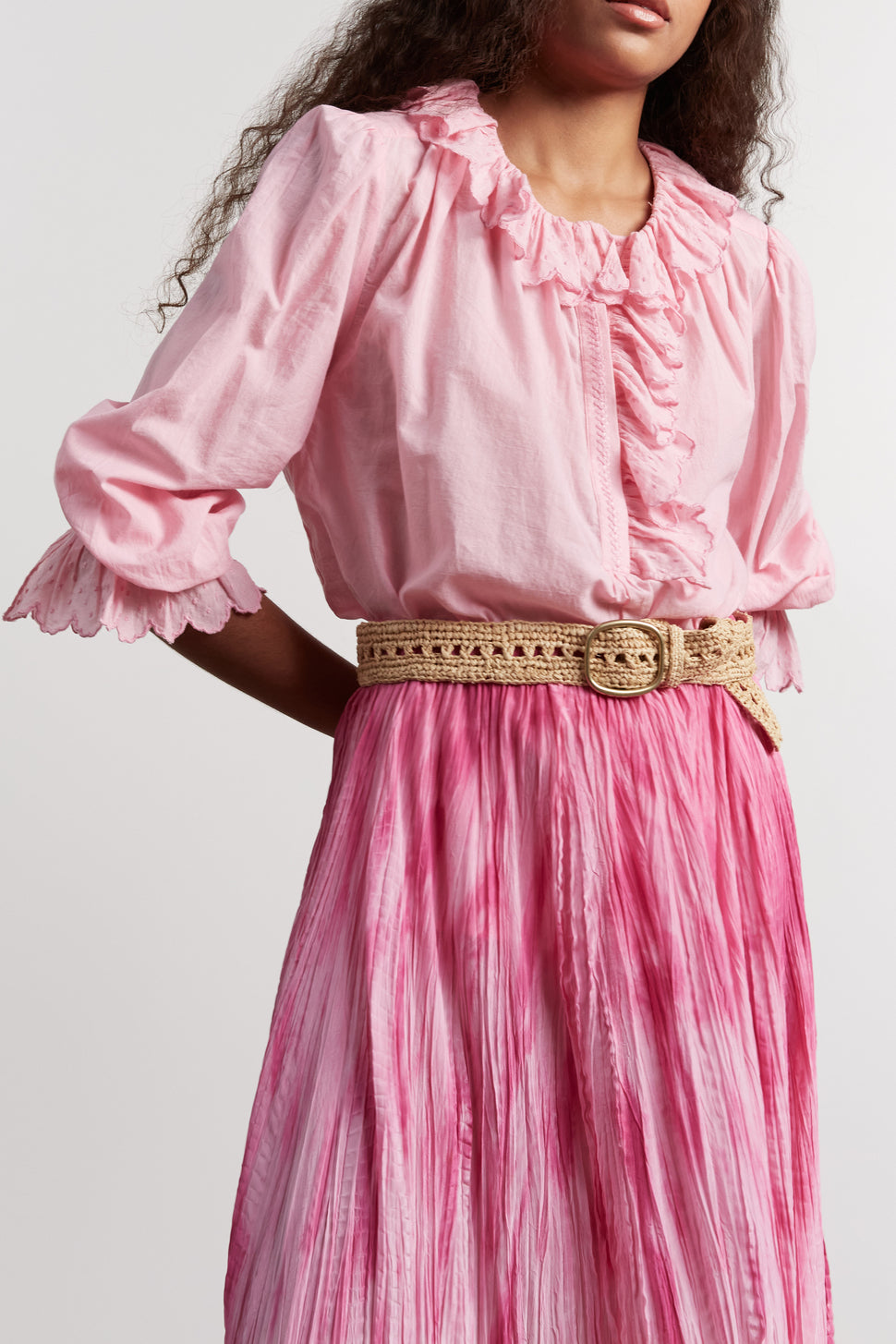 Blouse en 100% coton brodé - CHARLINE Faume - seconde main