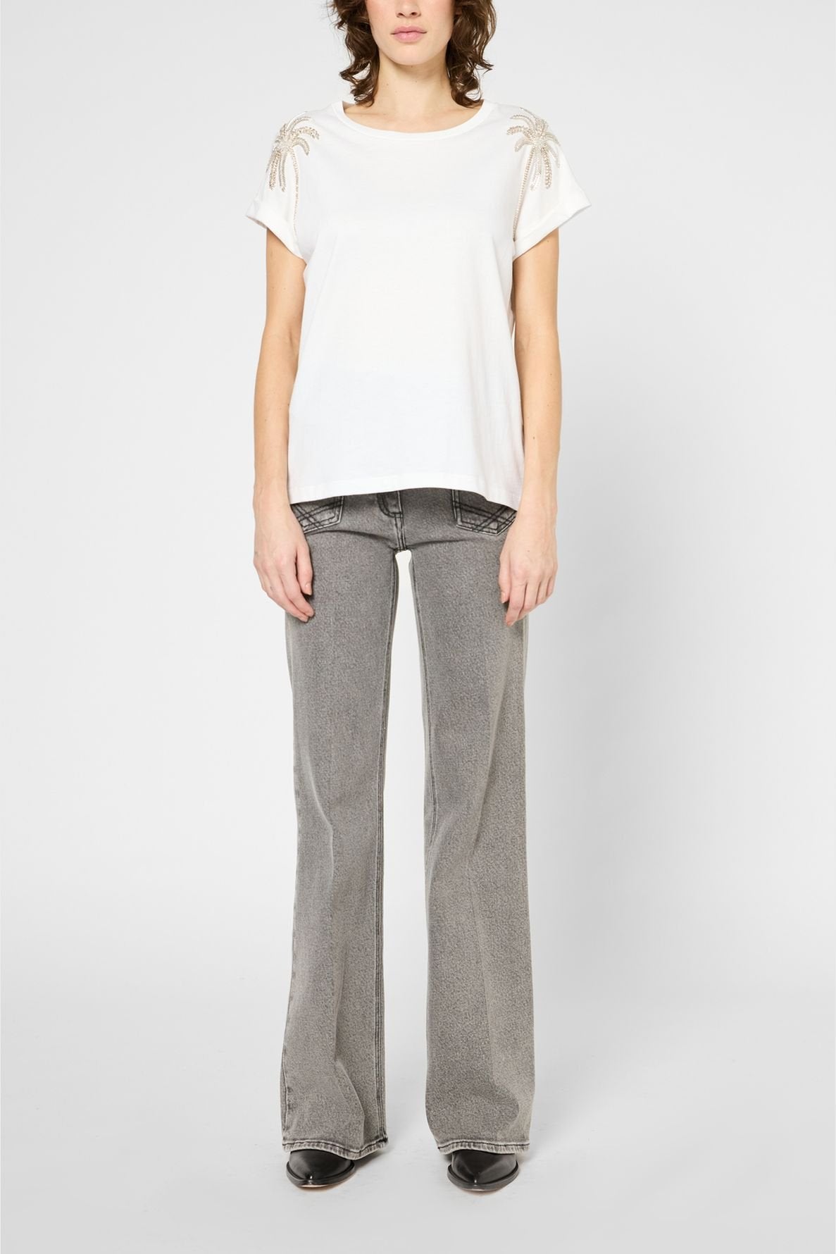 T-shirt à palmiers en strass - GISELE Faume - seconde main