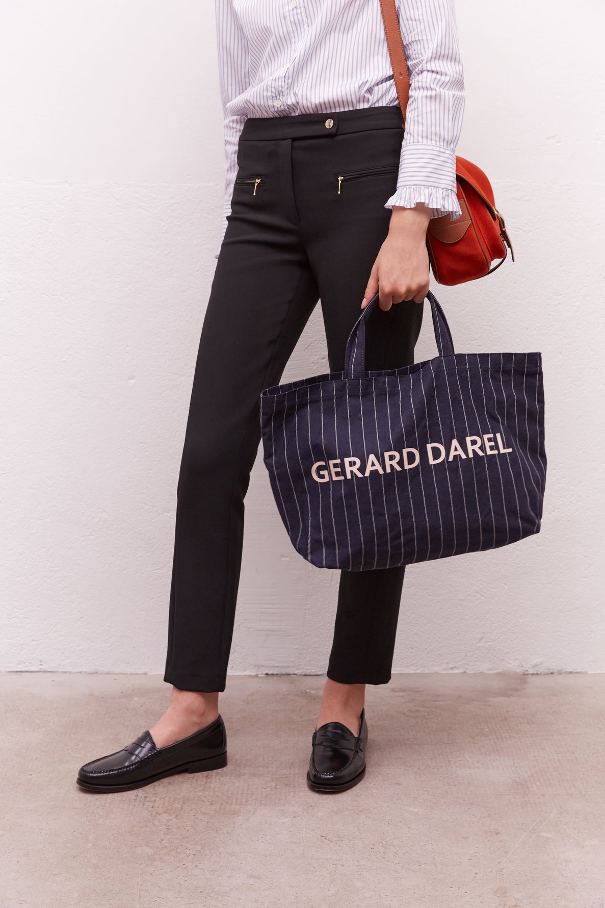 EMIL - Pantalon droit Stretch avec poches zippées Faume - seconde main