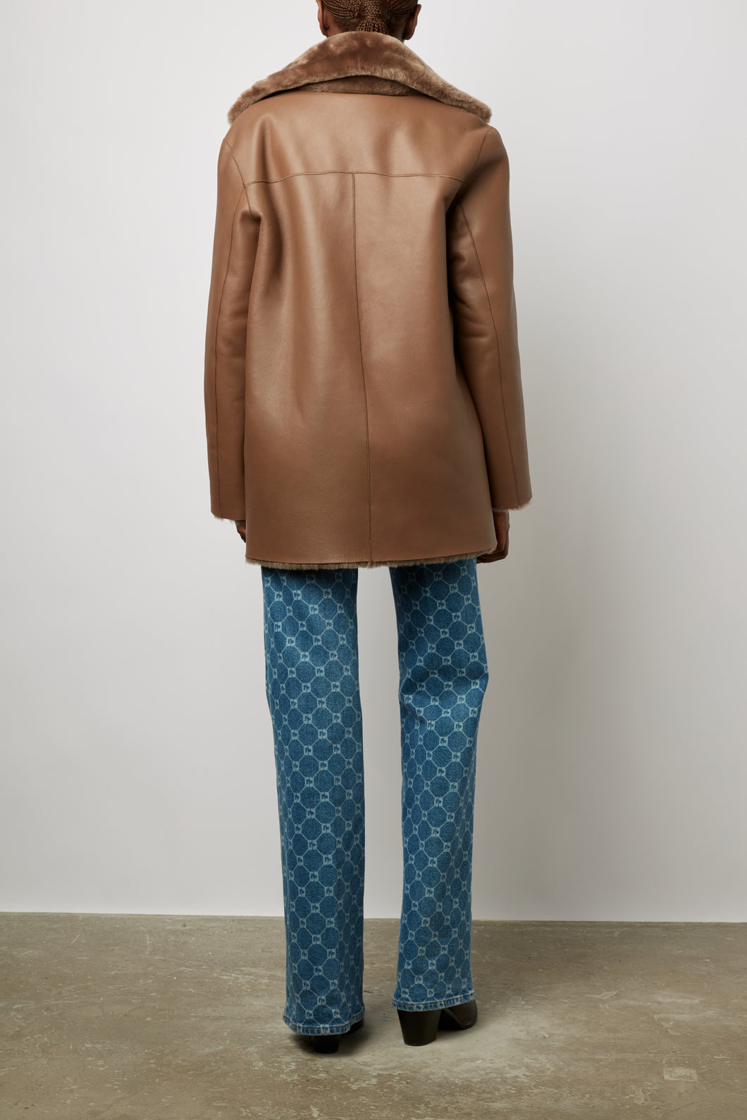 Manteau court réversible en peau lainée - MARLON Faume - seconde main