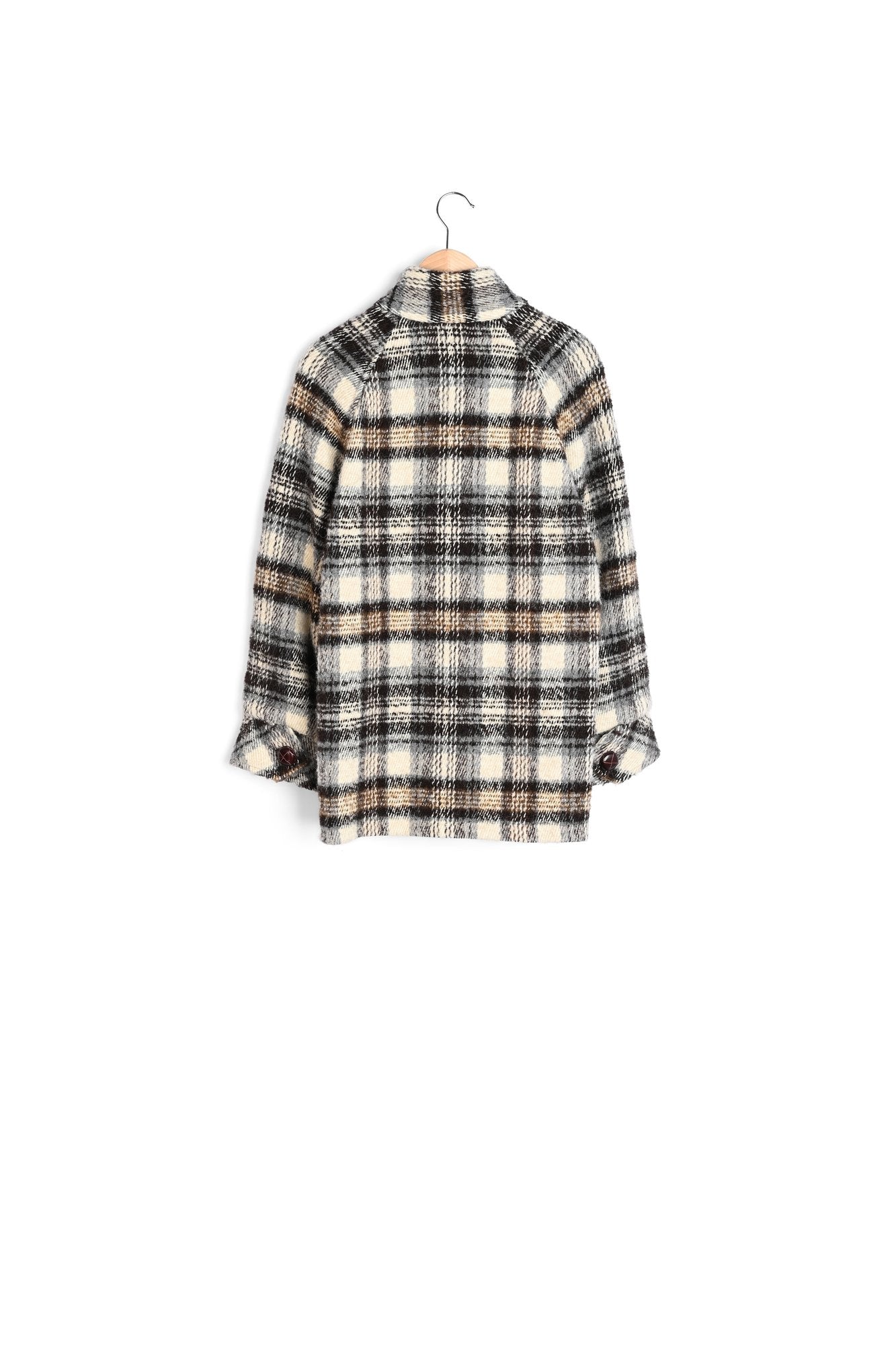 Manteau à carreaux en tweed de laine mélangé - SIRINE Faume - seconde main