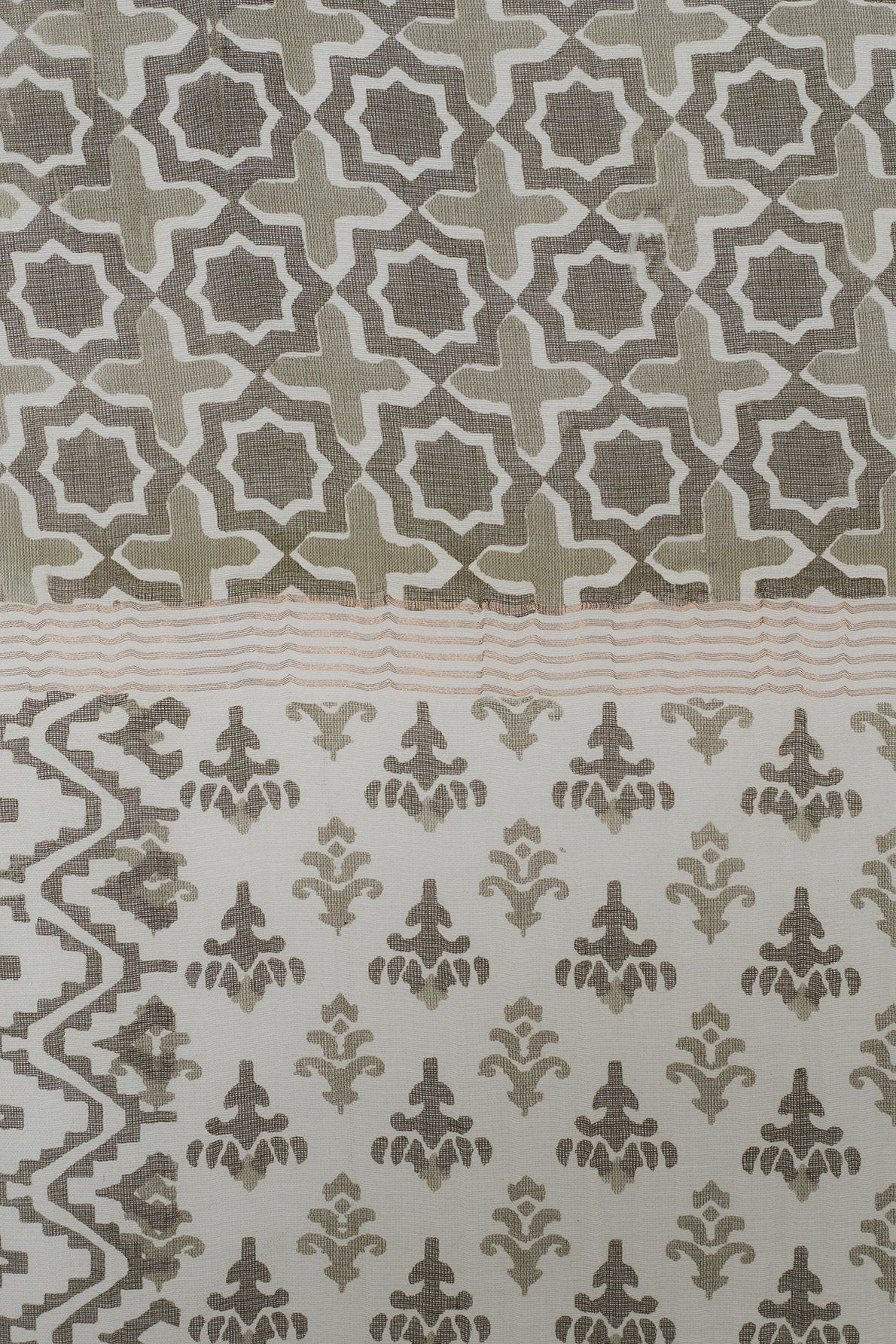 Foulard à pompons en coton et soie - OLWEN Faume - seconde main