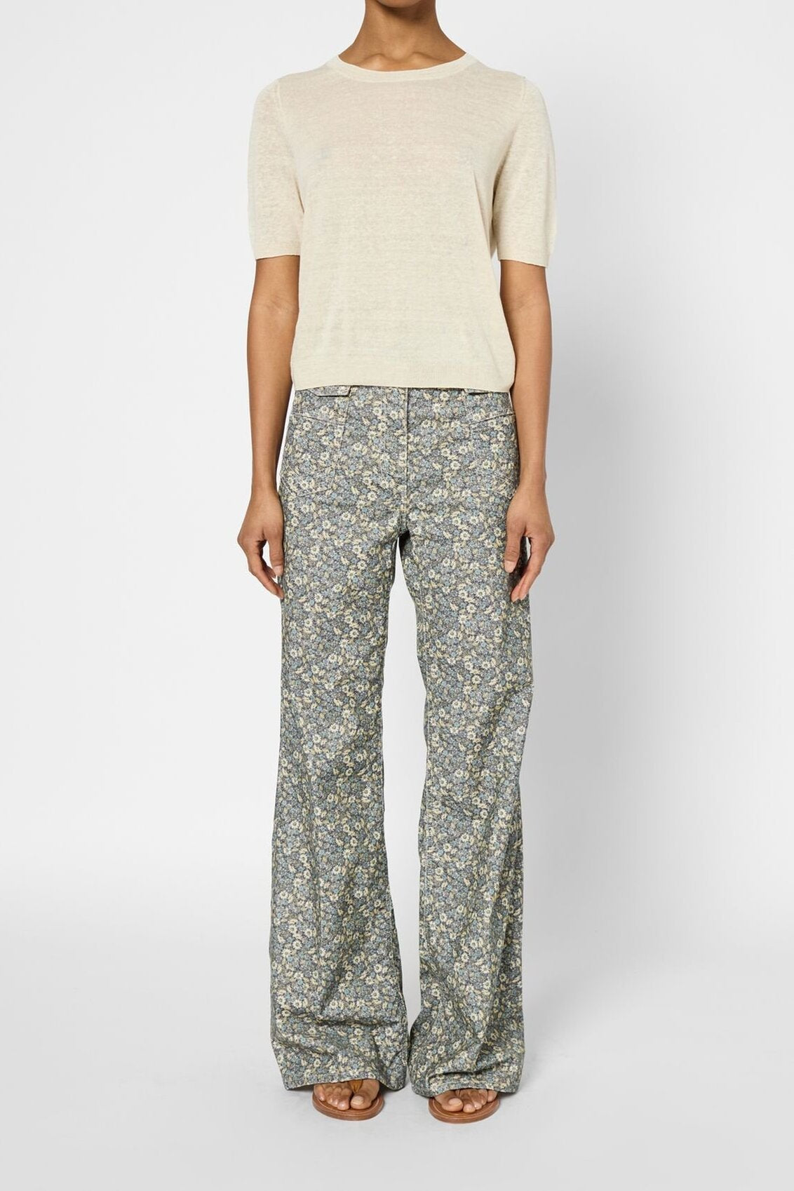 Pull à manches courtes en lin mélangé - JAMY Faume - seconde main