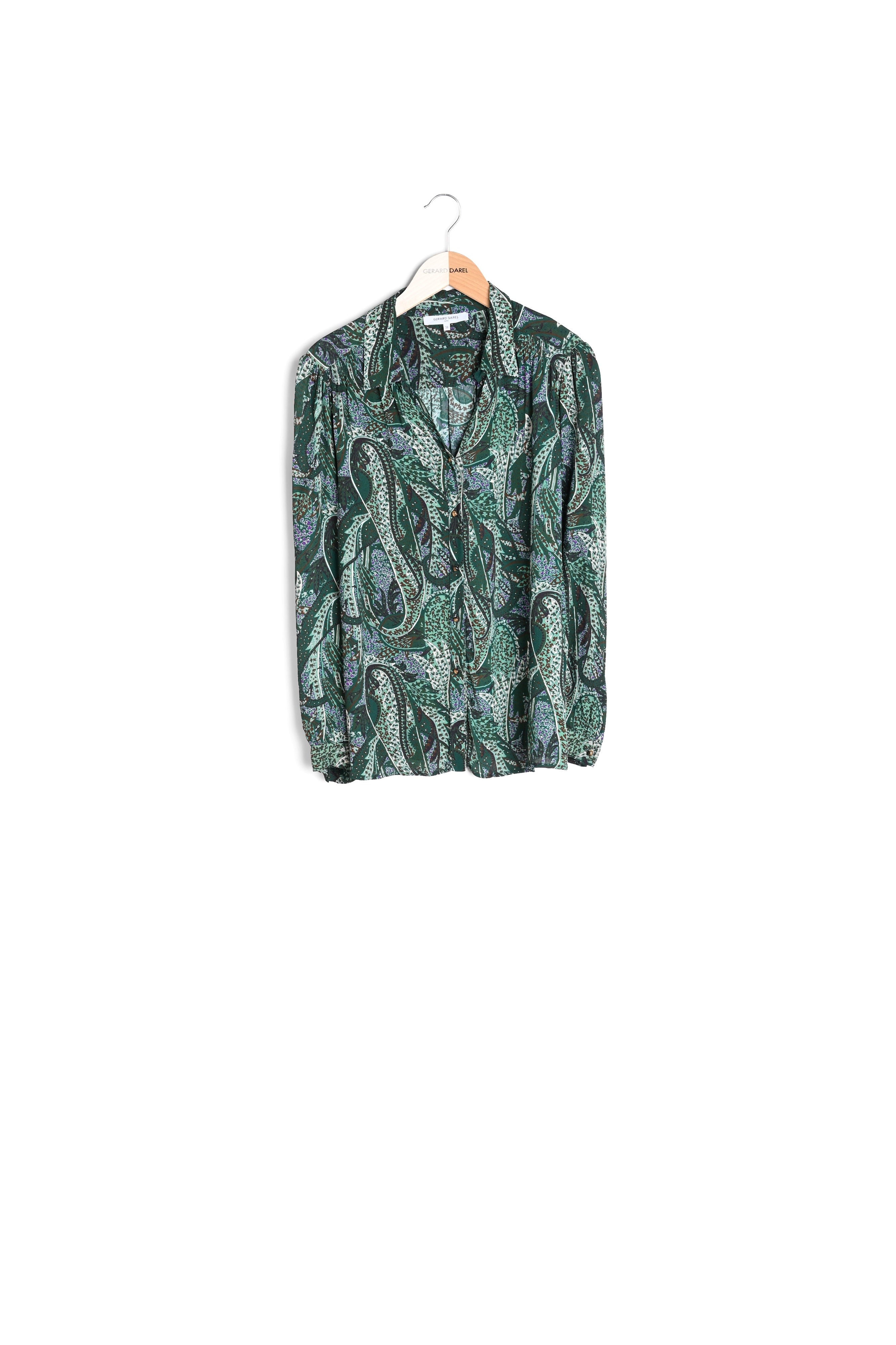 Chemise en crêpe fluide imprimé cachemire - CARA Faume - seconde main