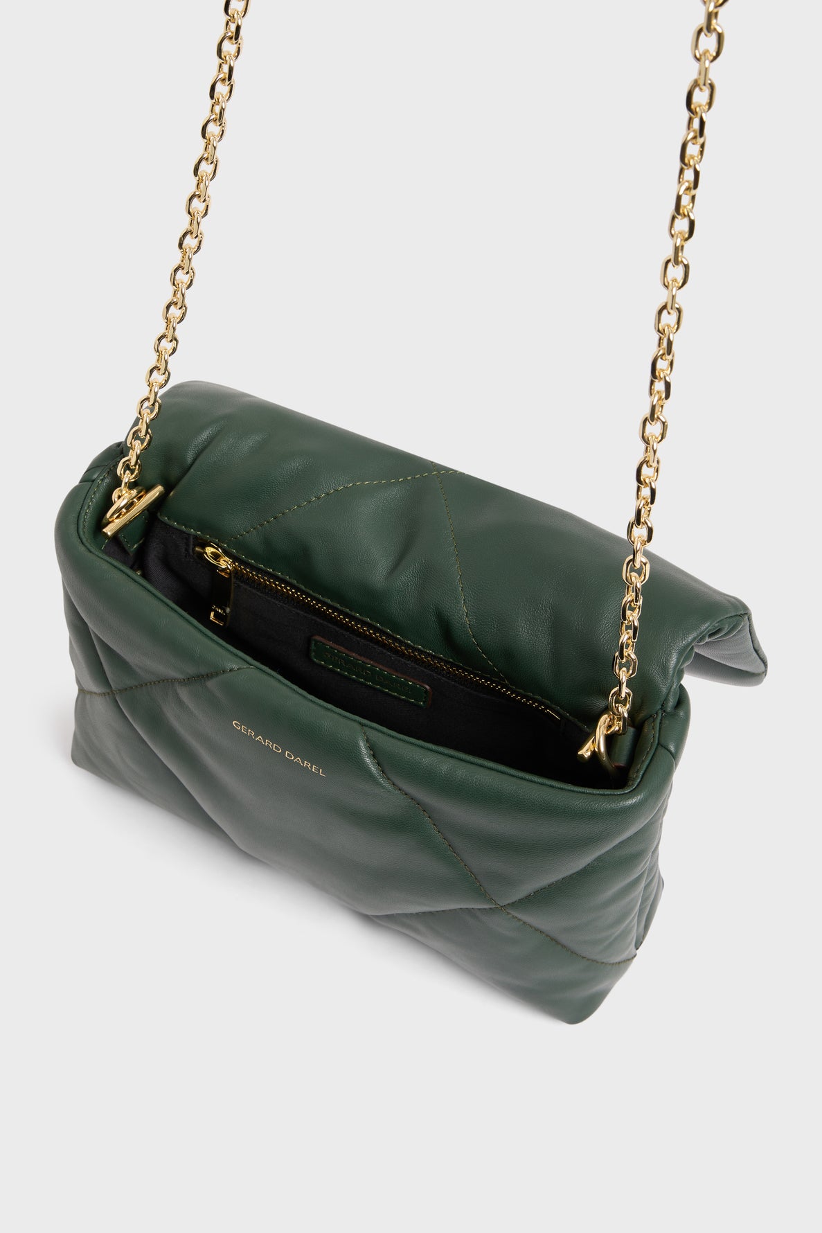 Sac porté travers en cuir matelassé - LE FANNY Faume - seconde main