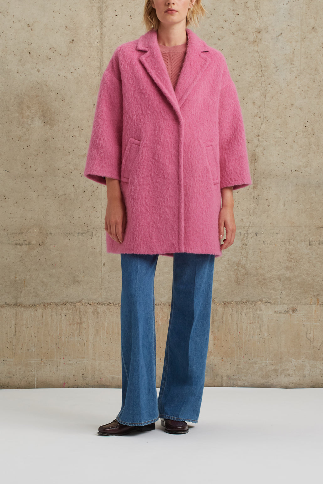 Manteau oversize en laine coloré - SALMA Faume - seconde main