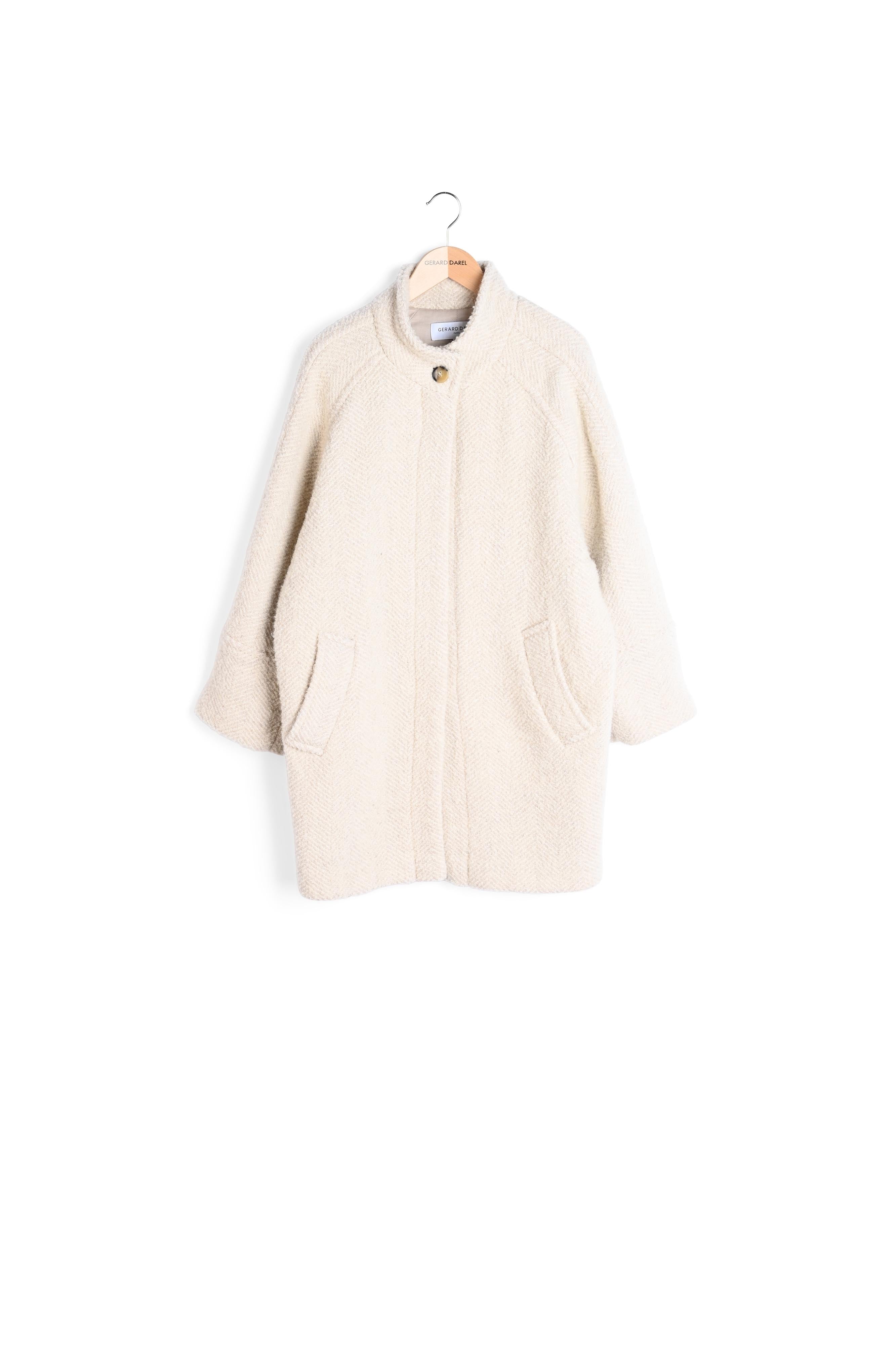 Manteau à chevron en laine et cachemire - SOANA Faume - seconde main