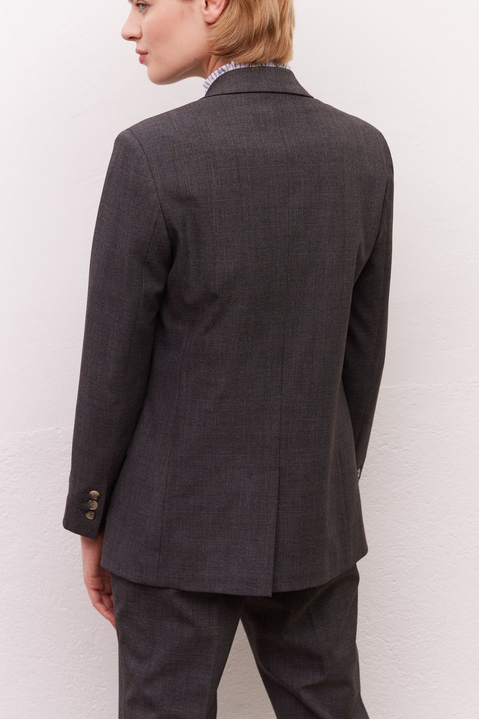 Veste à carreaux à double boutonnage - NORA Faume - seconde main